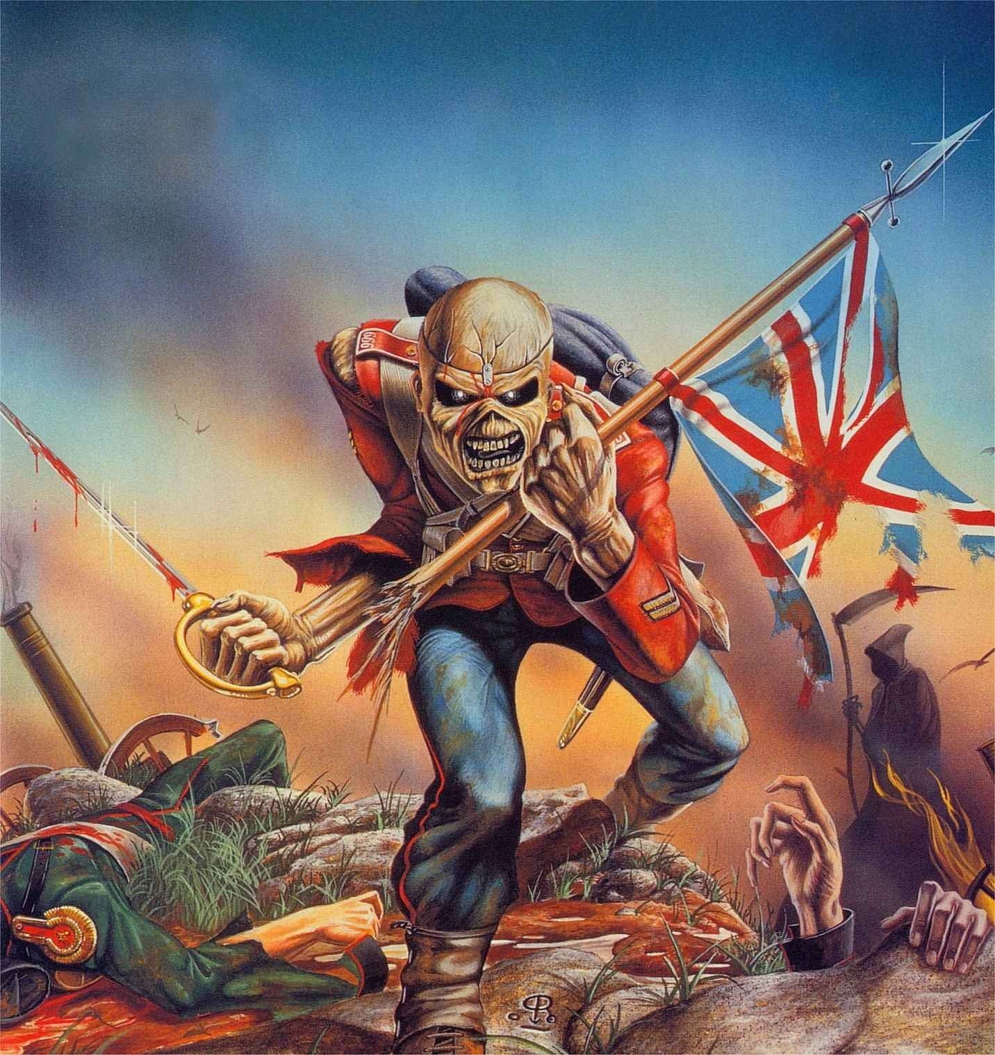 720P, Iron Maiden, war, Flag, Eddie, Phone HD Wallpaper