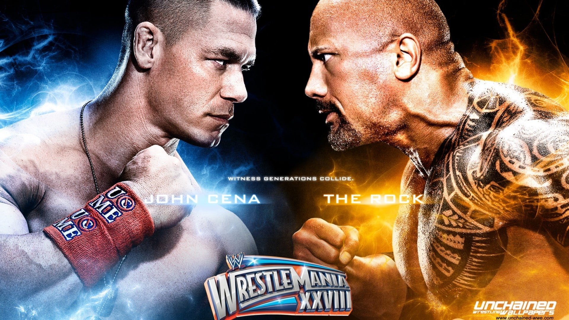 rock, wall, art, x, world, 1080P, cena, entertainment, hd, sports, wrestlemania, wwe, john, wrestling, HD Wallpaper