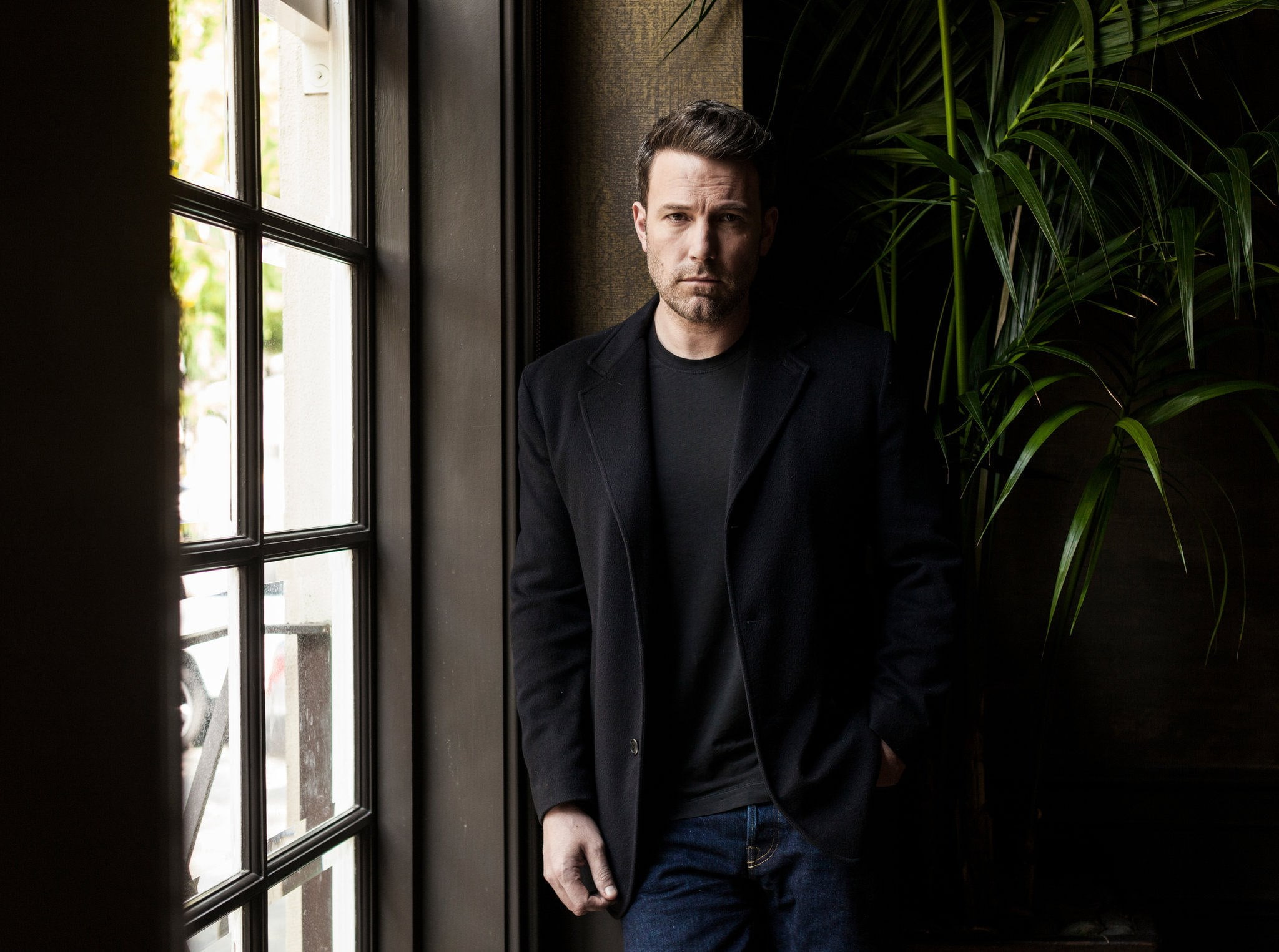 business, young adult, looking at camera, window, ben affleck, contemplation, waist up, handsome, adult, males, men, depression - sadness, front view, standing, HD Wallpaper