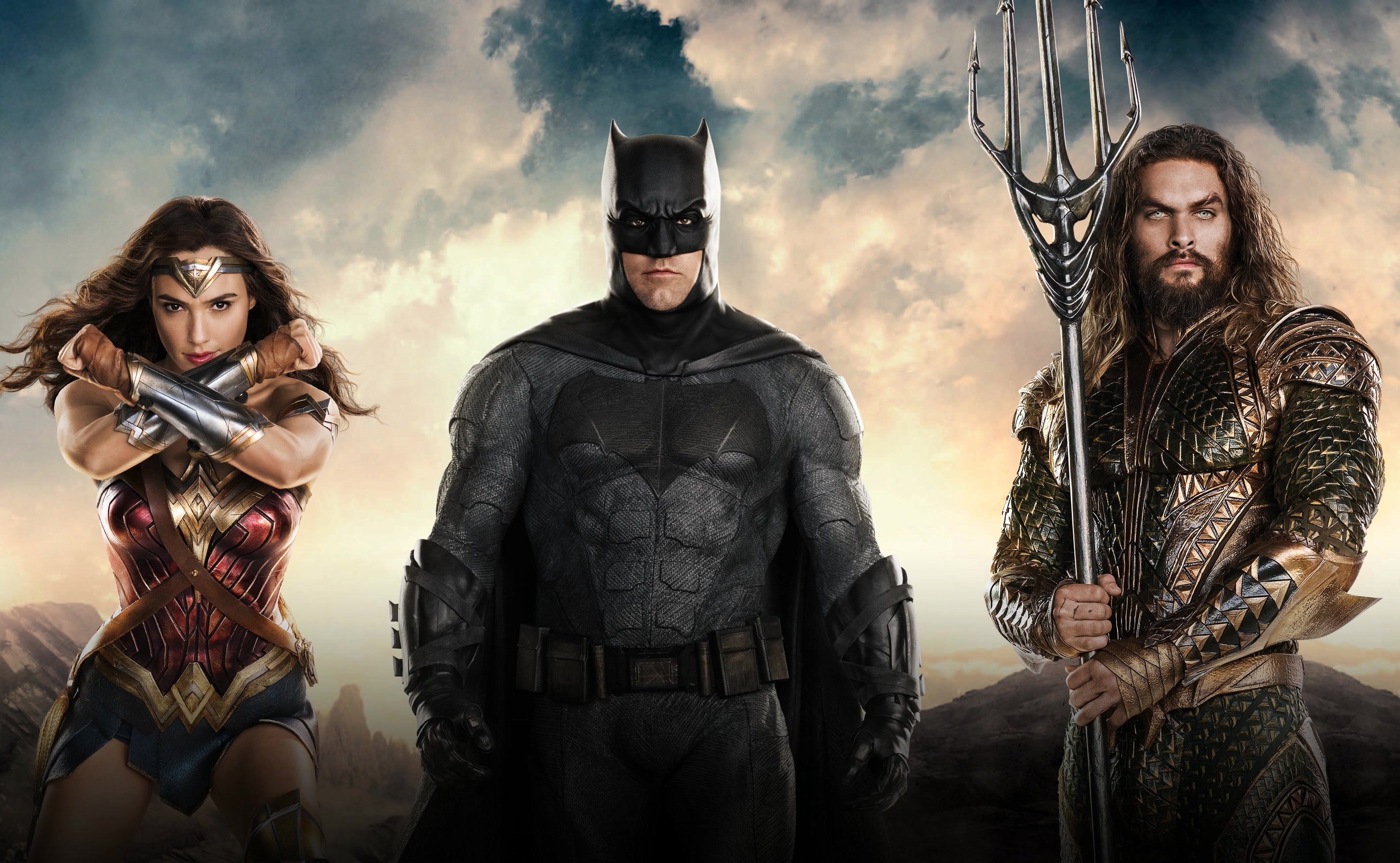 Batman, Movie, Justice League (2017), Gal Gadot, 2K, Ben Affleck, Aquaman, Jason Momoa, DC Comics, Wonder Woman, HD Wallpaper