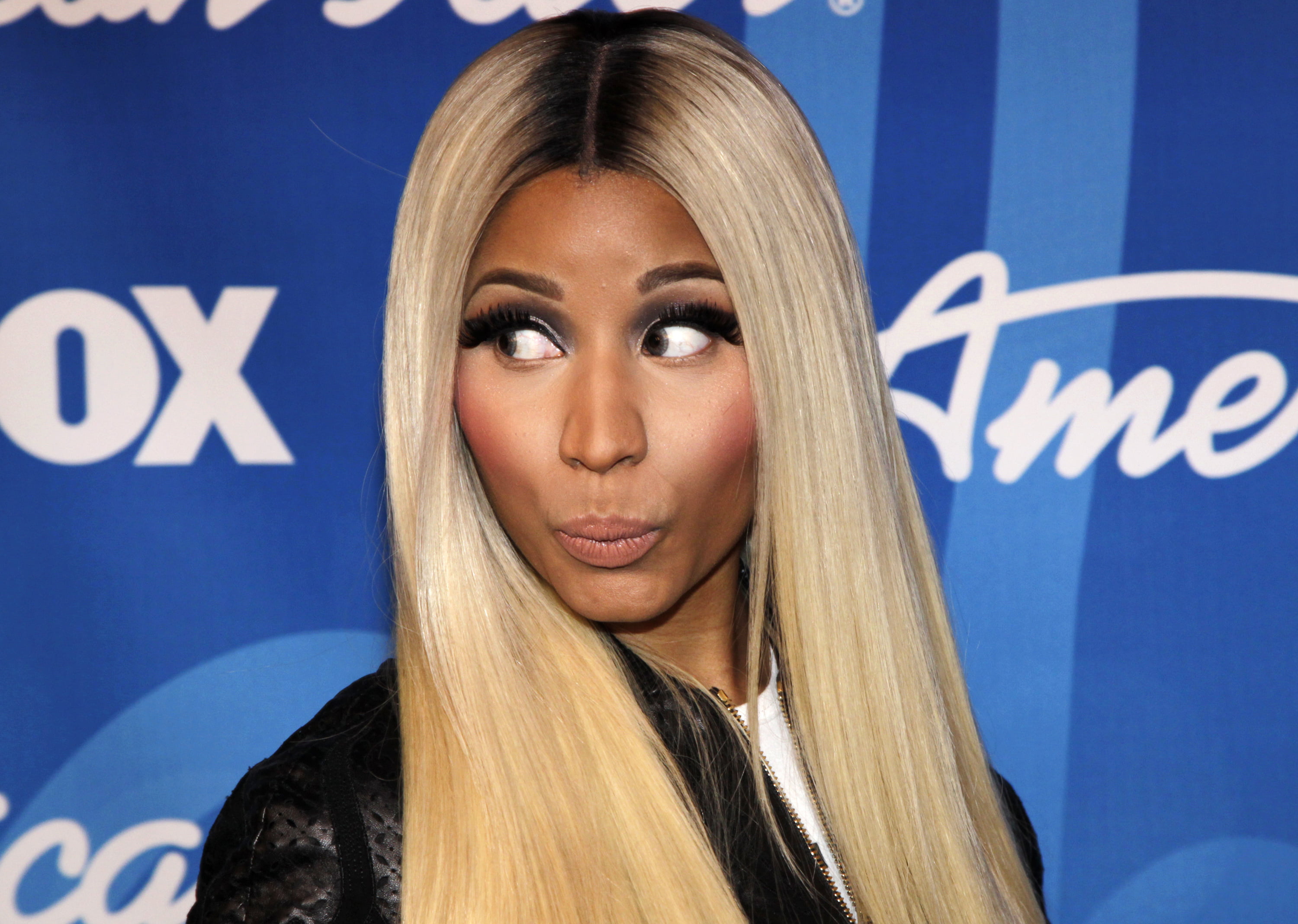one Person, portrait, nicki minaj, singer, women, hair, human Face, close-up, front view, beautiful, text, long hair, beautiful woman, straight hair, females, HD Wallpaper