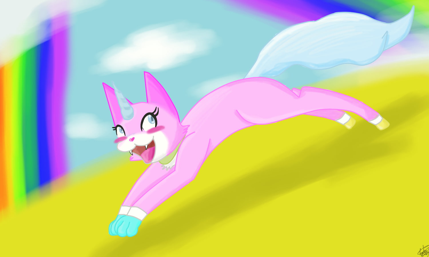 Unicorn, 720P, Unikitty (Lego Movie), Cat, Lego, Rainbow, The Lego Movie, Movie, HD Wallpaper