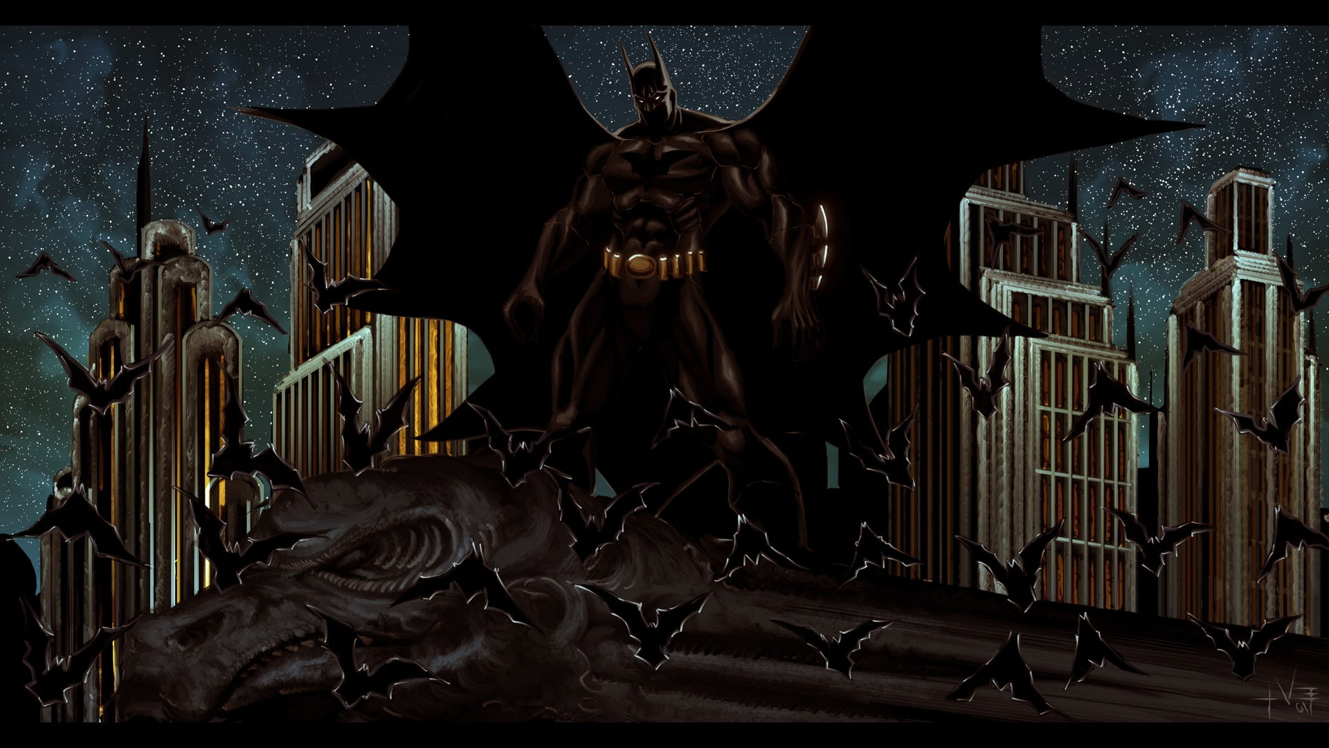 ornate, indoors, Batman, belief, male likeness, no people, statue, built structure, Bruce Wayne, art and craft, comics, 1080P, creativity, the past, architecture, HD Wallpaper