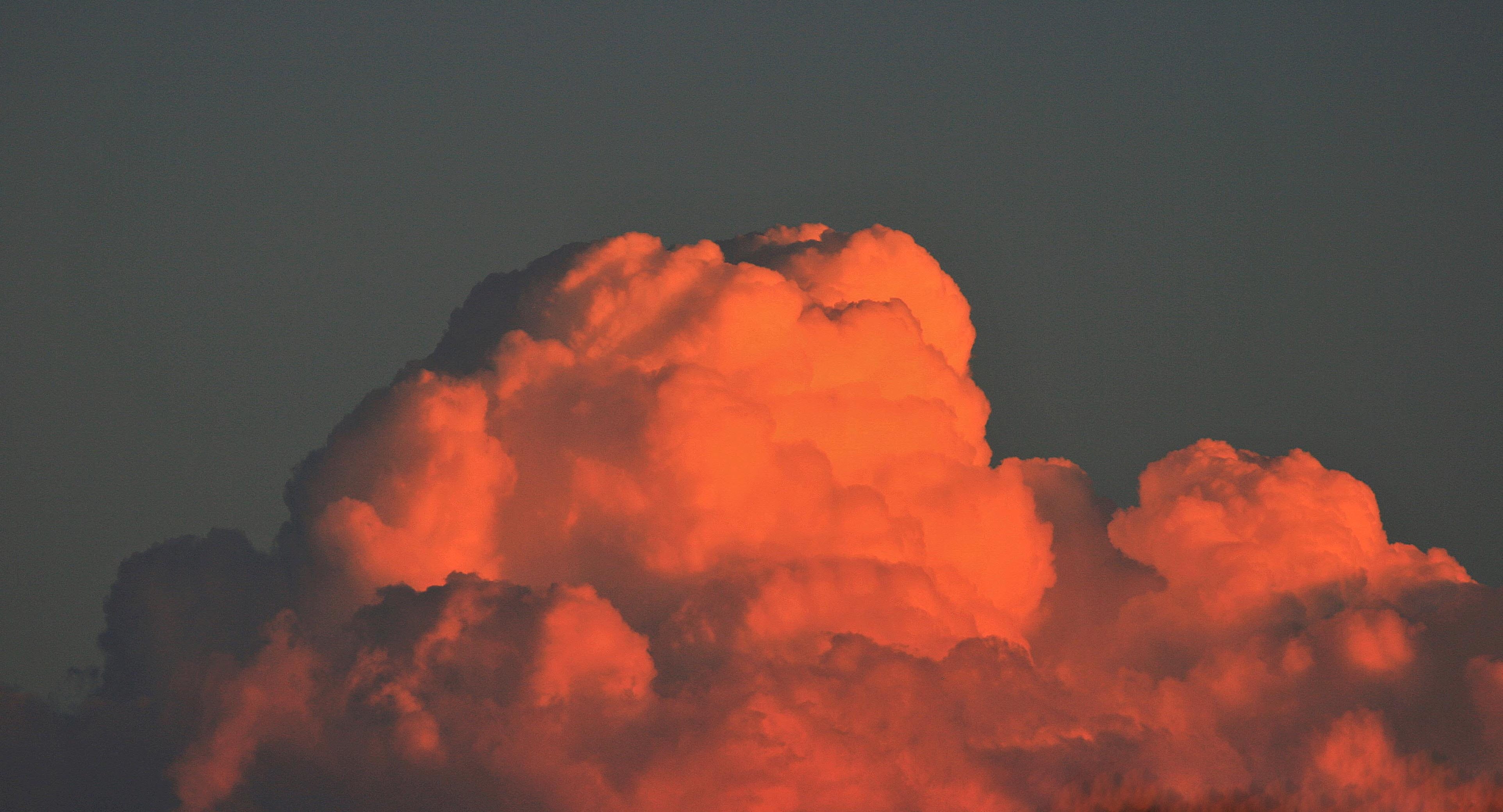power in nature, bulky, environment, Cumulus, cloud, pink, landscape, 4K, cloud - sky, nature, Dense, ominous, danger, sky, Pink Cloud, atmosphere, dramatic sky, HD Wallpaper