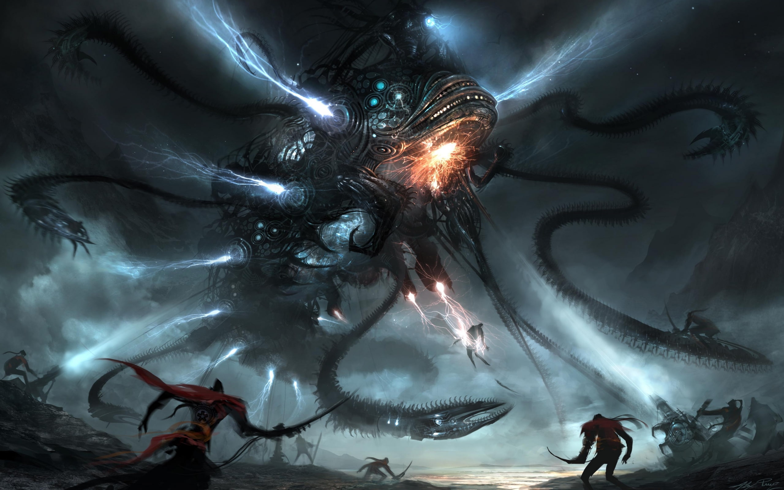 tarrzan, hd, dragon, mech, battle, 2K, anyone, desktop, HD Wallpaper