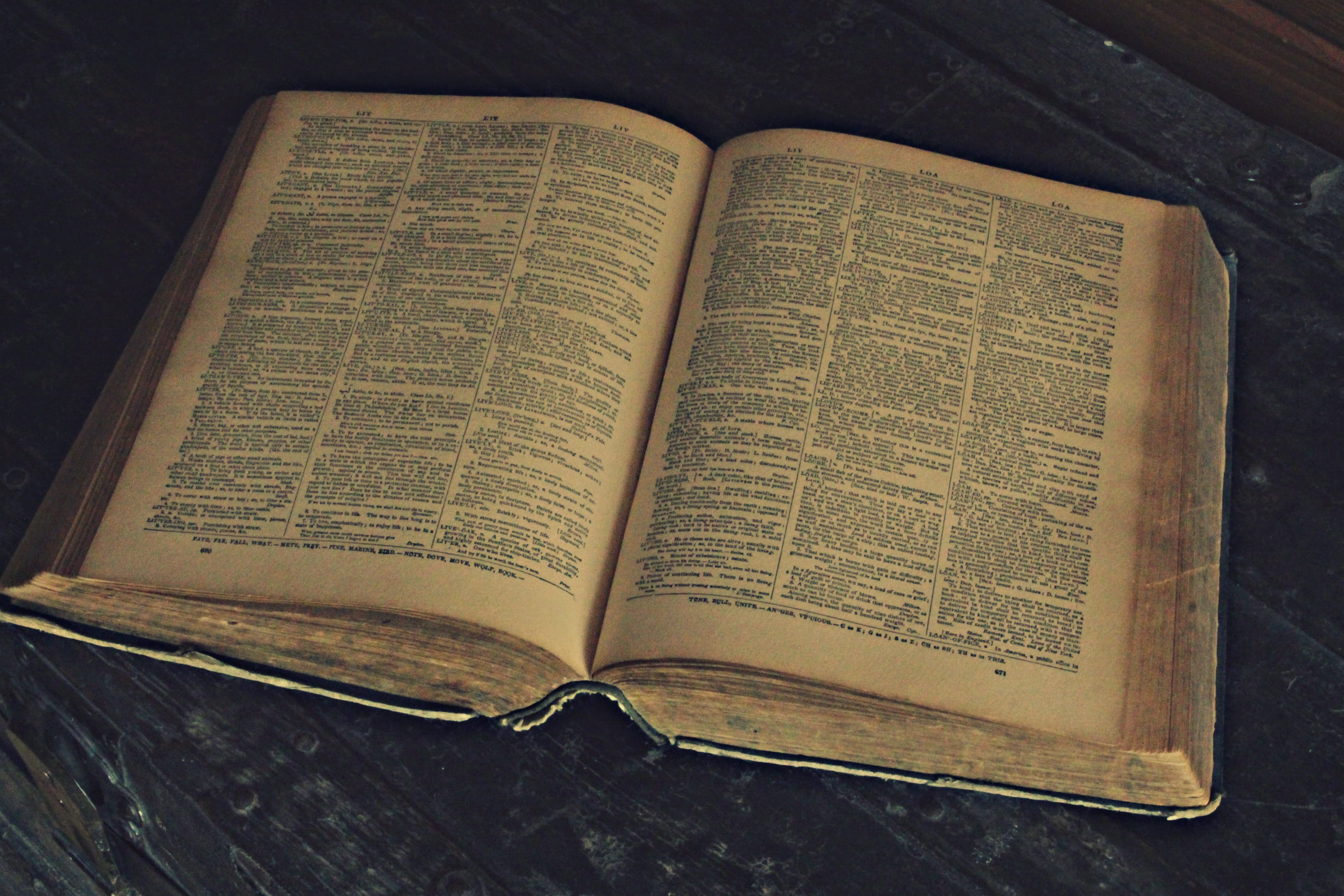 wisdom, dictionary, studying, page, old, belief, education, antique, spirituality, book, religion, high angle view, 2K, textbook, hardcover book, indoors, HD Wallpaper