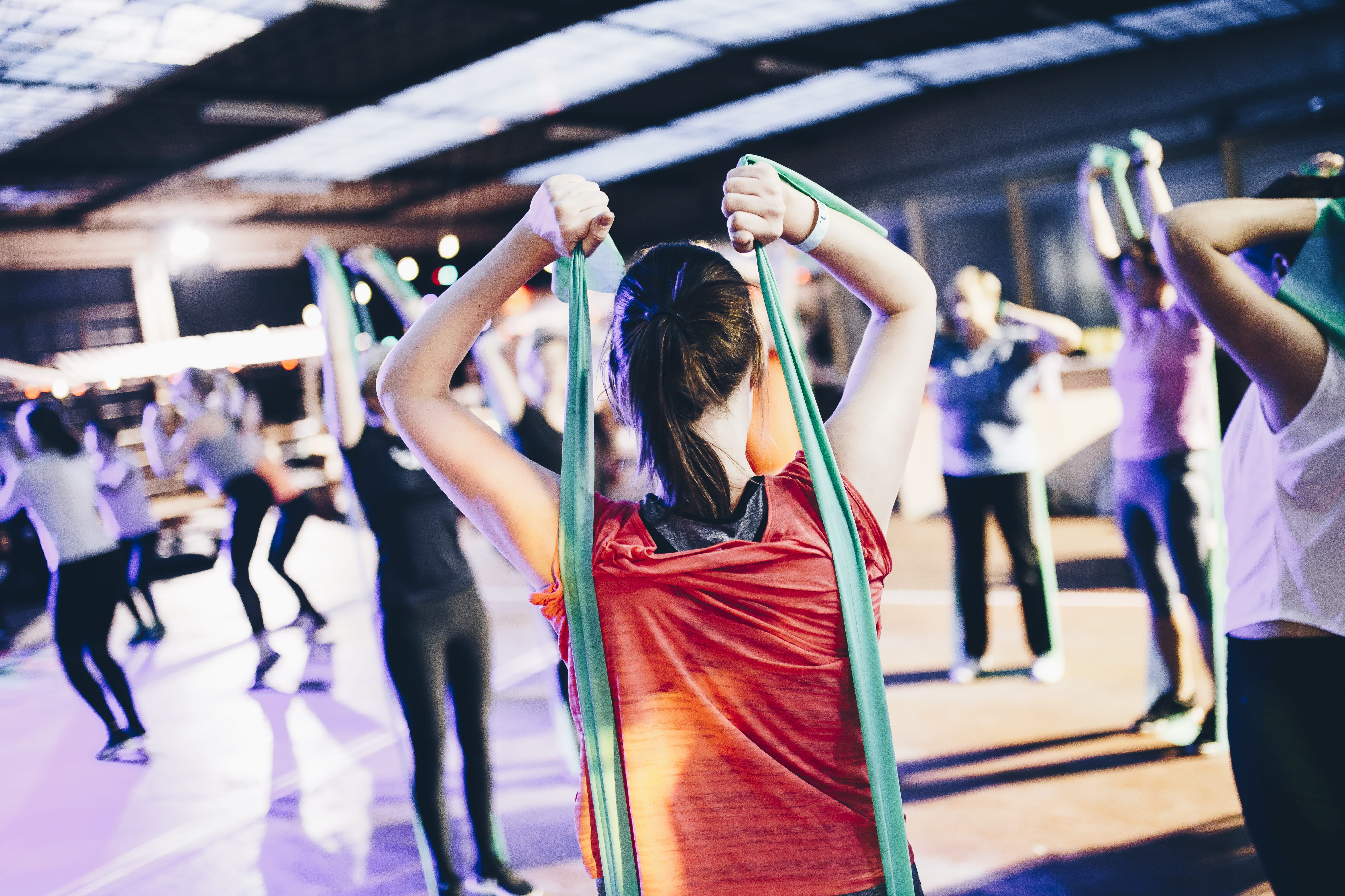 anonymous, orange, textile, holding, exercise, color, brunette, arts culture and entertainment, group of people, exercising, human body part, sleeveless, HD Wallpaper