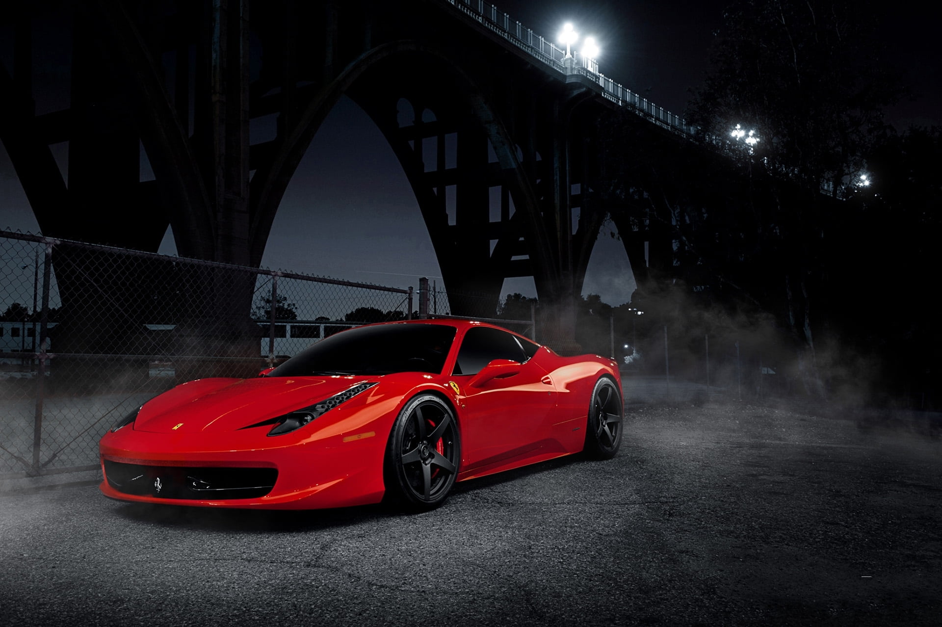 modern, drive, garage, 1080P, mode of transportation, tire, Ferrari, motion, car, black Color, supercar, racecar, 458 italia, performance Car, competition, HD Wallpaper
