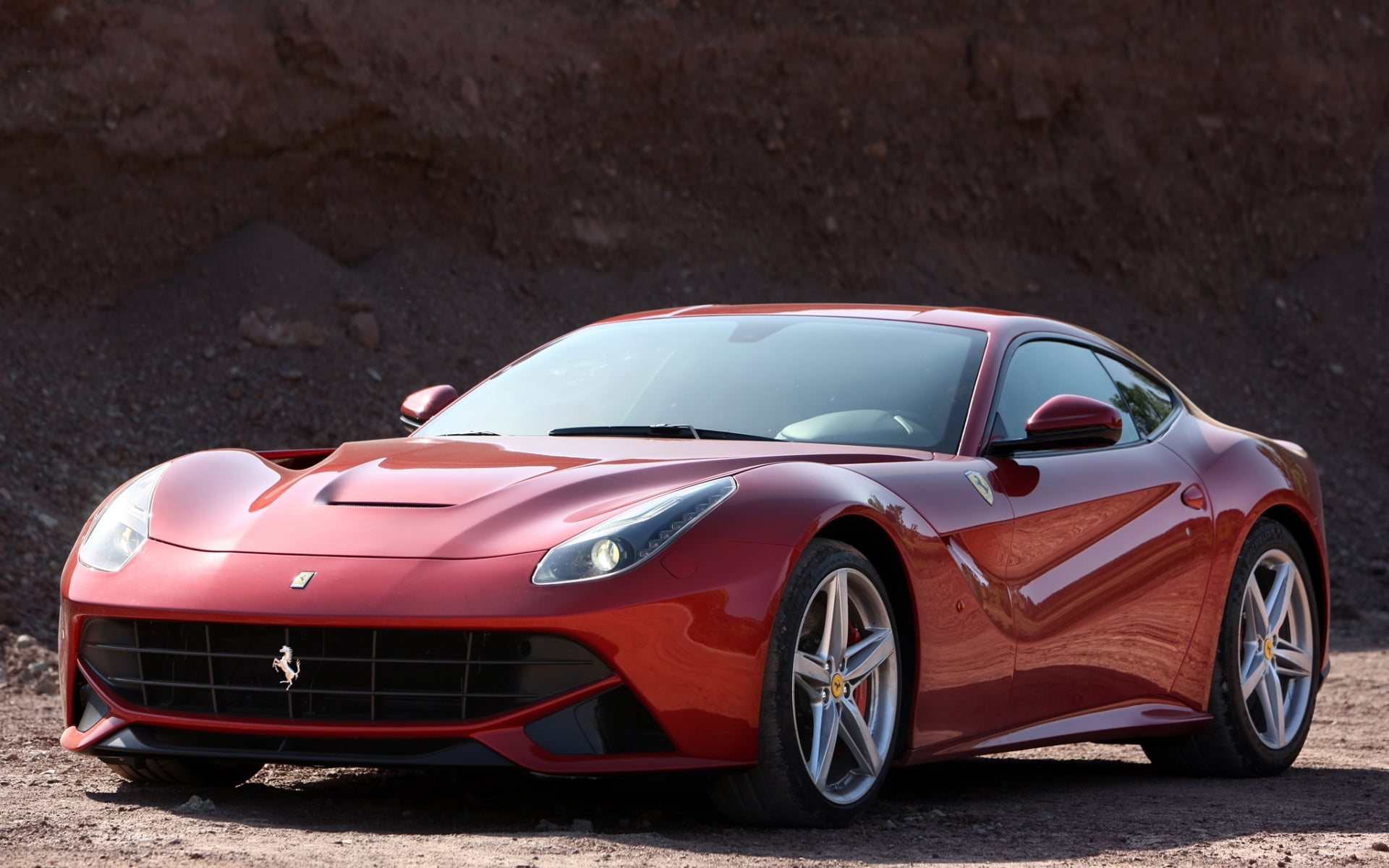 land vehicle, background, stationary, F12, city, Ferrari, motor vehicle, no people, the front, luxury, outdoors, nature, supercar, mode of transportation, HD Wallpaper