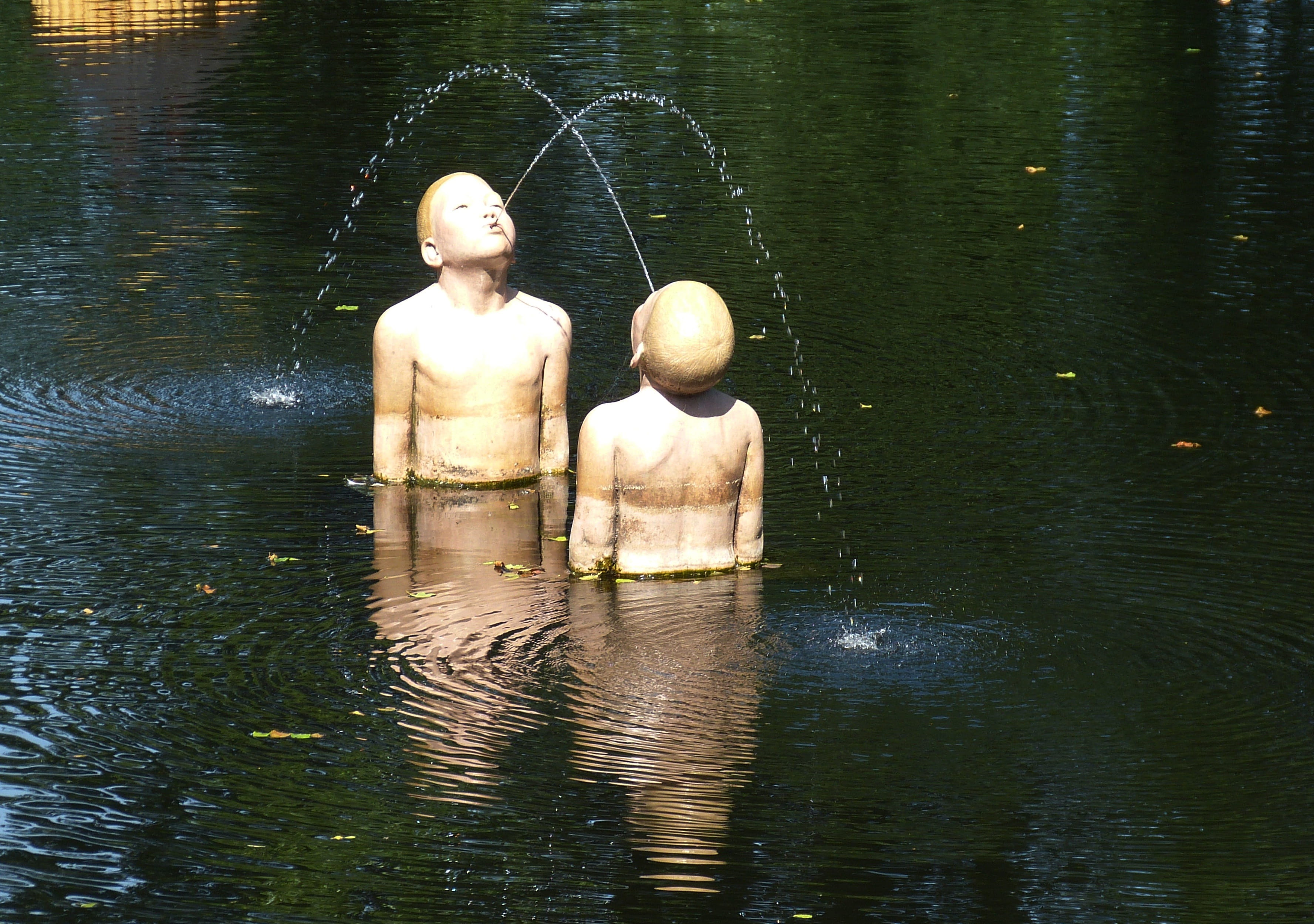 human representation, reflection, gifhorn, female likeness, statue, nature, creativity, Water, belief, inject, Pond, Children, religion, representation, HD Wallpaper