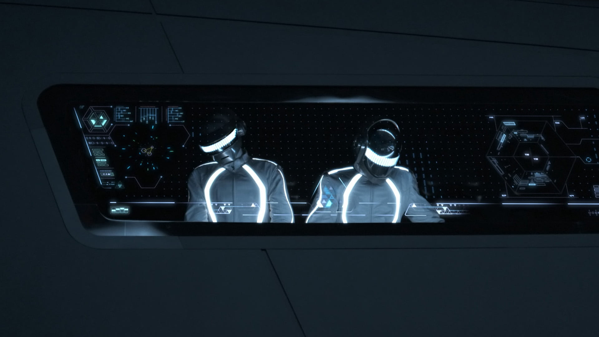 blue, daft punk, robots, backgrounds, night, image, illuminated, illustration, digitally Generated Image, modern, occupation, internet, 1080P, computer, HD Wallpaper