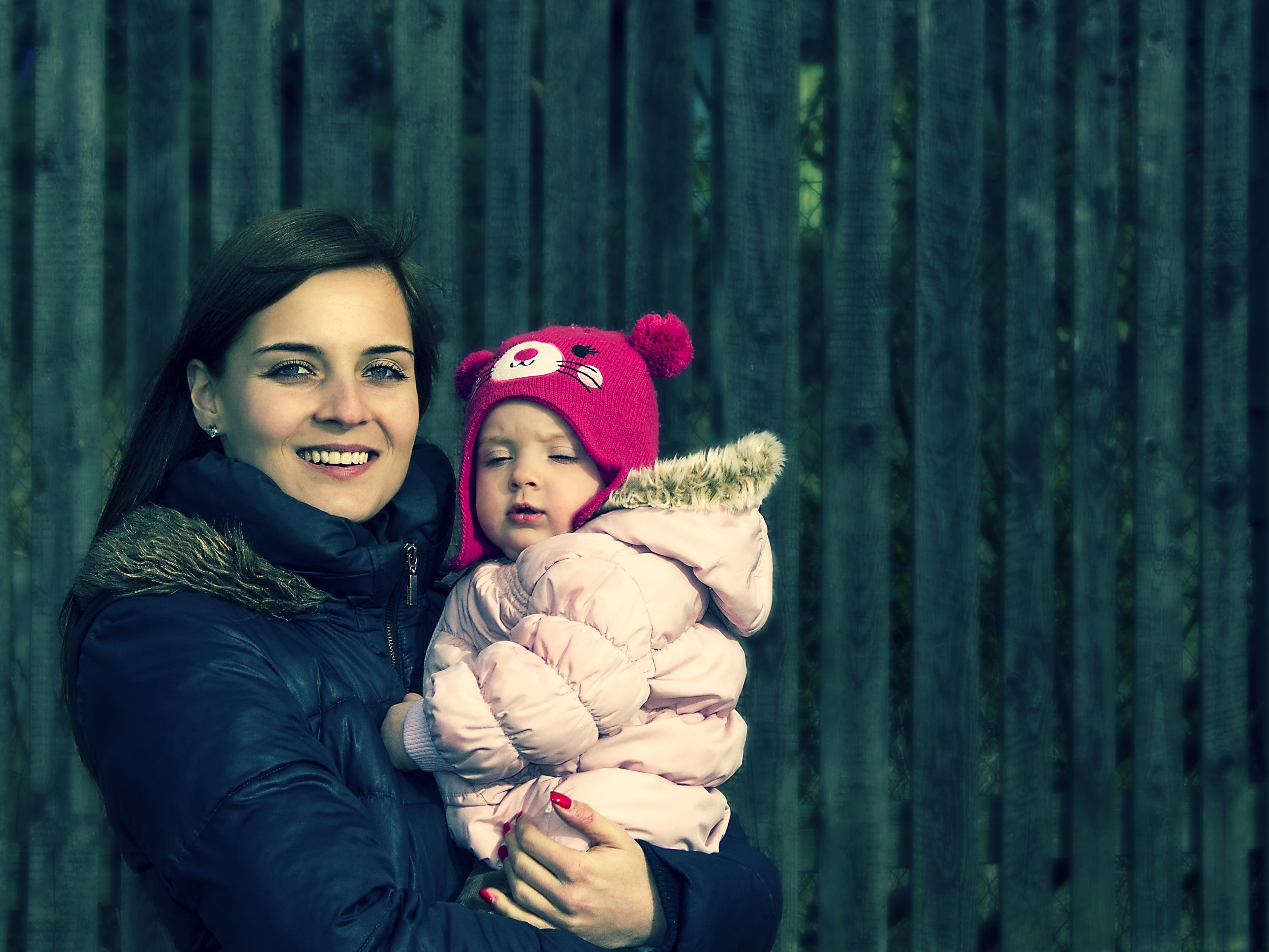 young women, mother, maternity, warm clothing, adult, two people, carrying, people, lifestyles, outdoors, emotion, togetherness, caucasian, portrait, playing, HD Wallpaper
