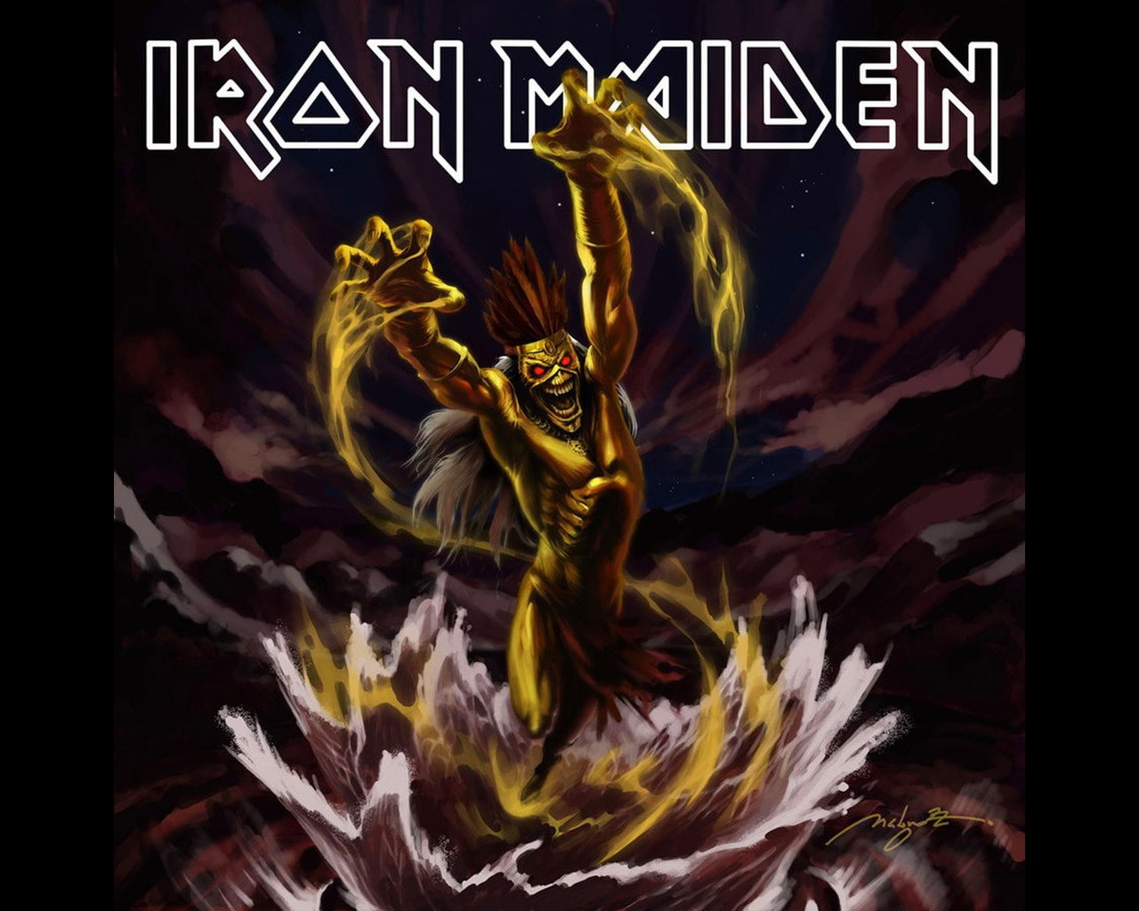 yellow, text, arts culture and entertainment, art and craft, healthcare and medicine, iron maiden, advice, motion, gold colored, waving, no people, communication, HD Wallpaper