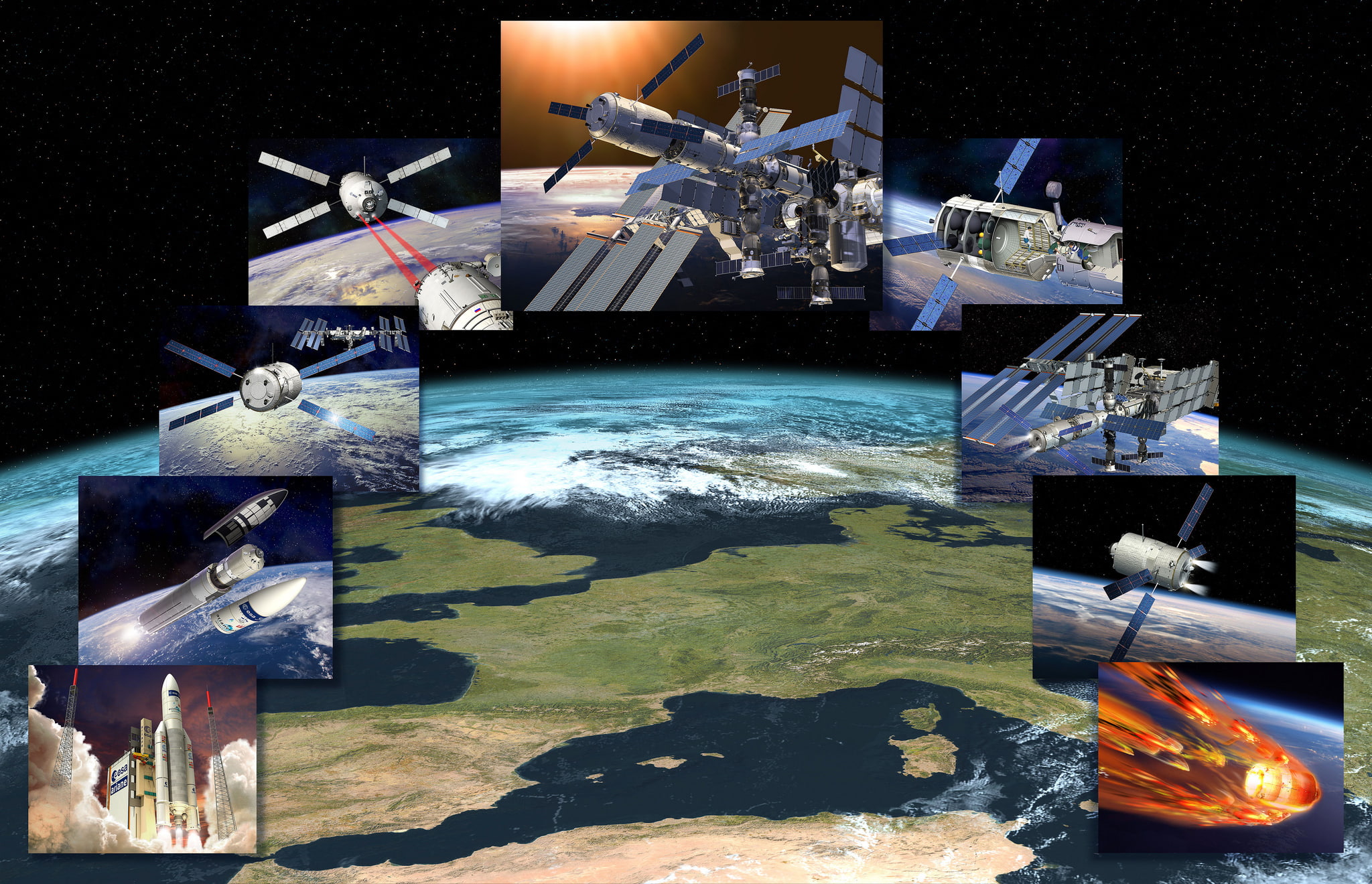 1080P, automatic, cargo, the scenario of the mission, space, «ATV», ship, HD Wallpaper