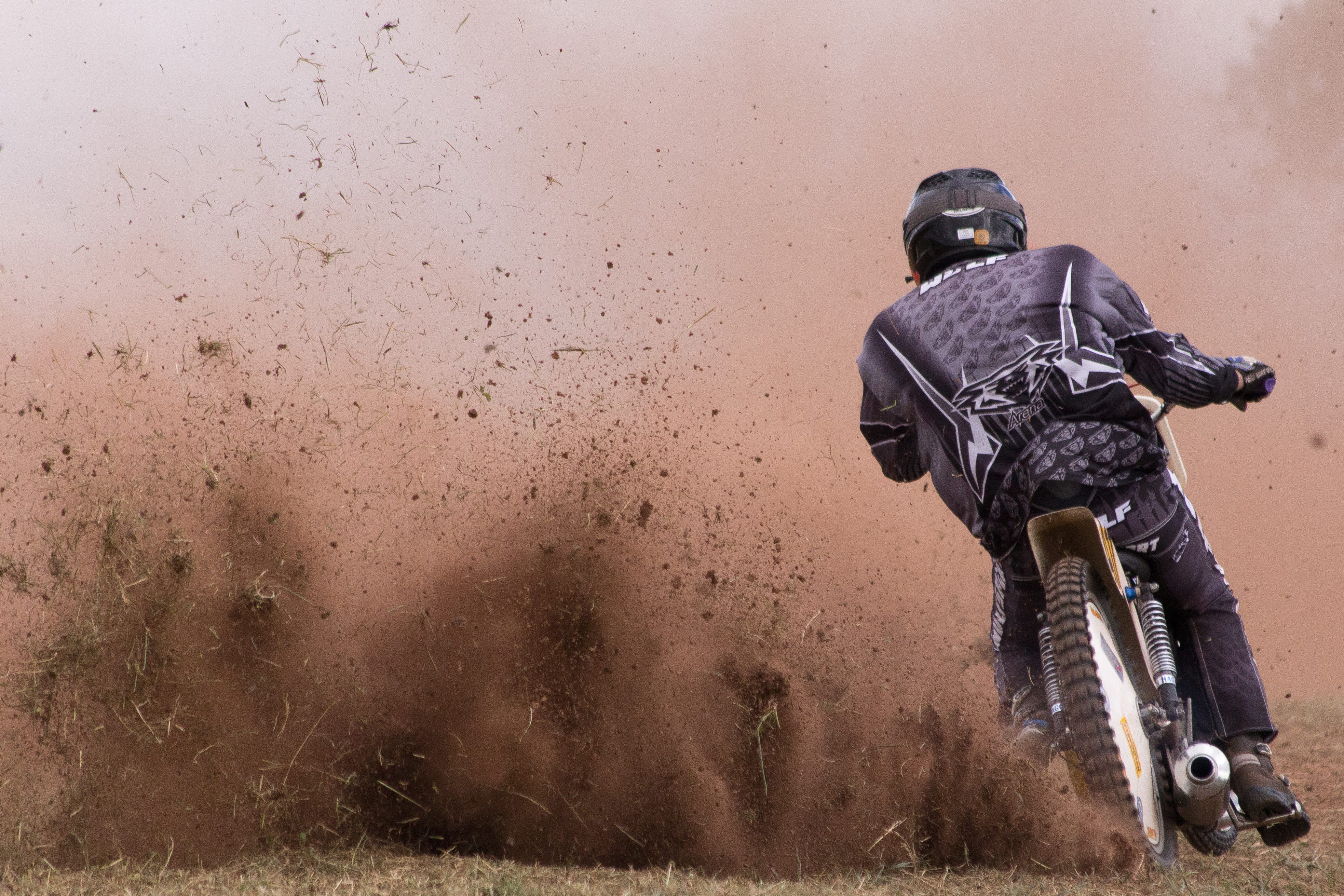 bike, competition, one person, riding, transportation, 4K, grass, clothing, motorbike, full length, lapse, motocross, rear view, time, sports race, dirt, HD Wallpaper