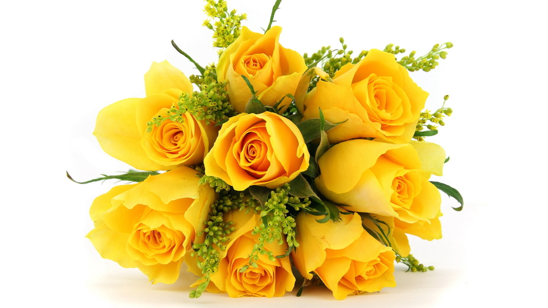 white, bunch of flowers, celebration, arrangement, leaf, love, studio shot, close-up, isolated, 1080P, beauty In Nature, flowers, day, backgrounds, yellow, HD Wallpaper