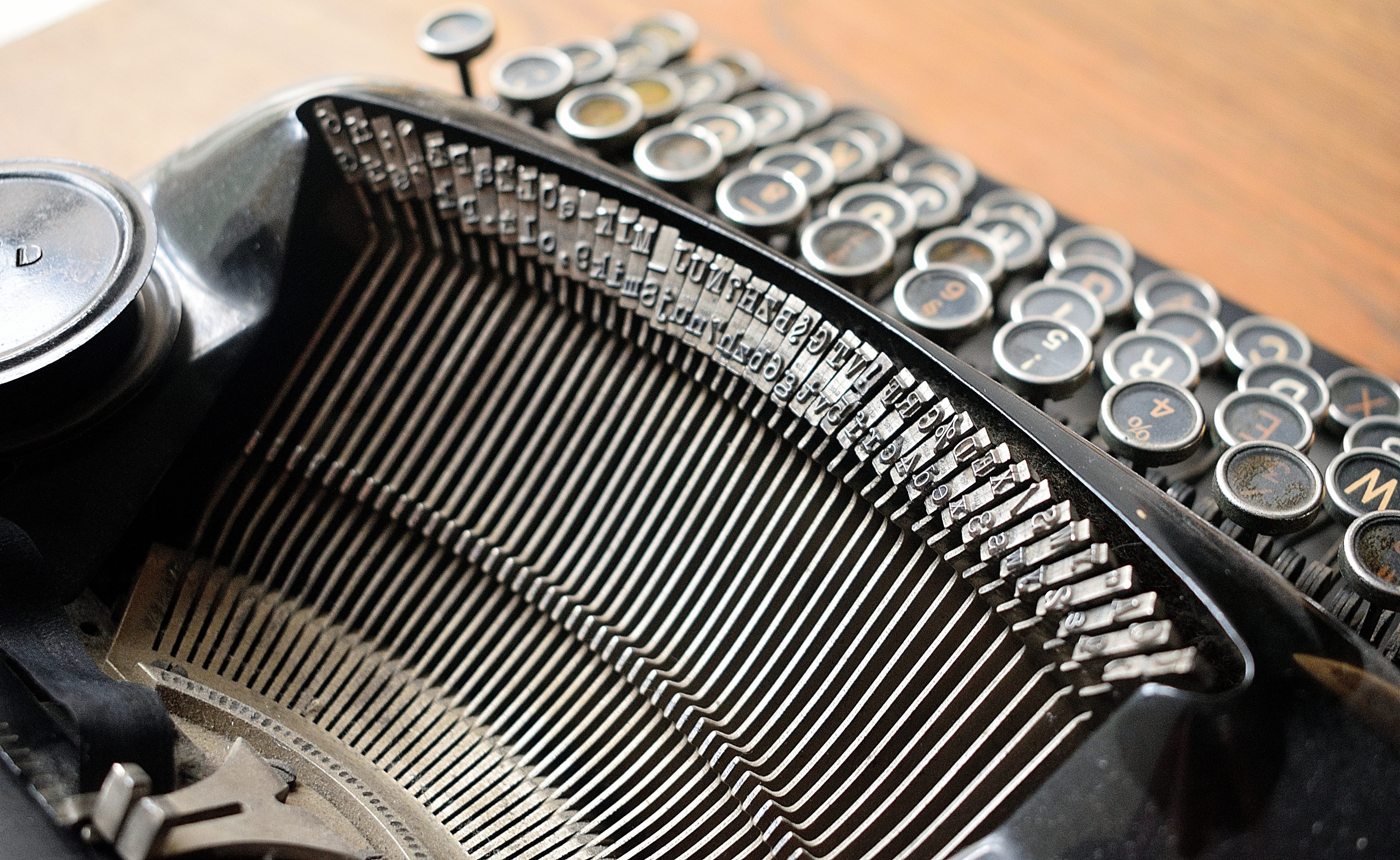 poem, still life, letters, old, 5K, focus on foreground, communication, no people, retro styled, font, metal, table, machinery, man made object, technology, HD Wallpaper