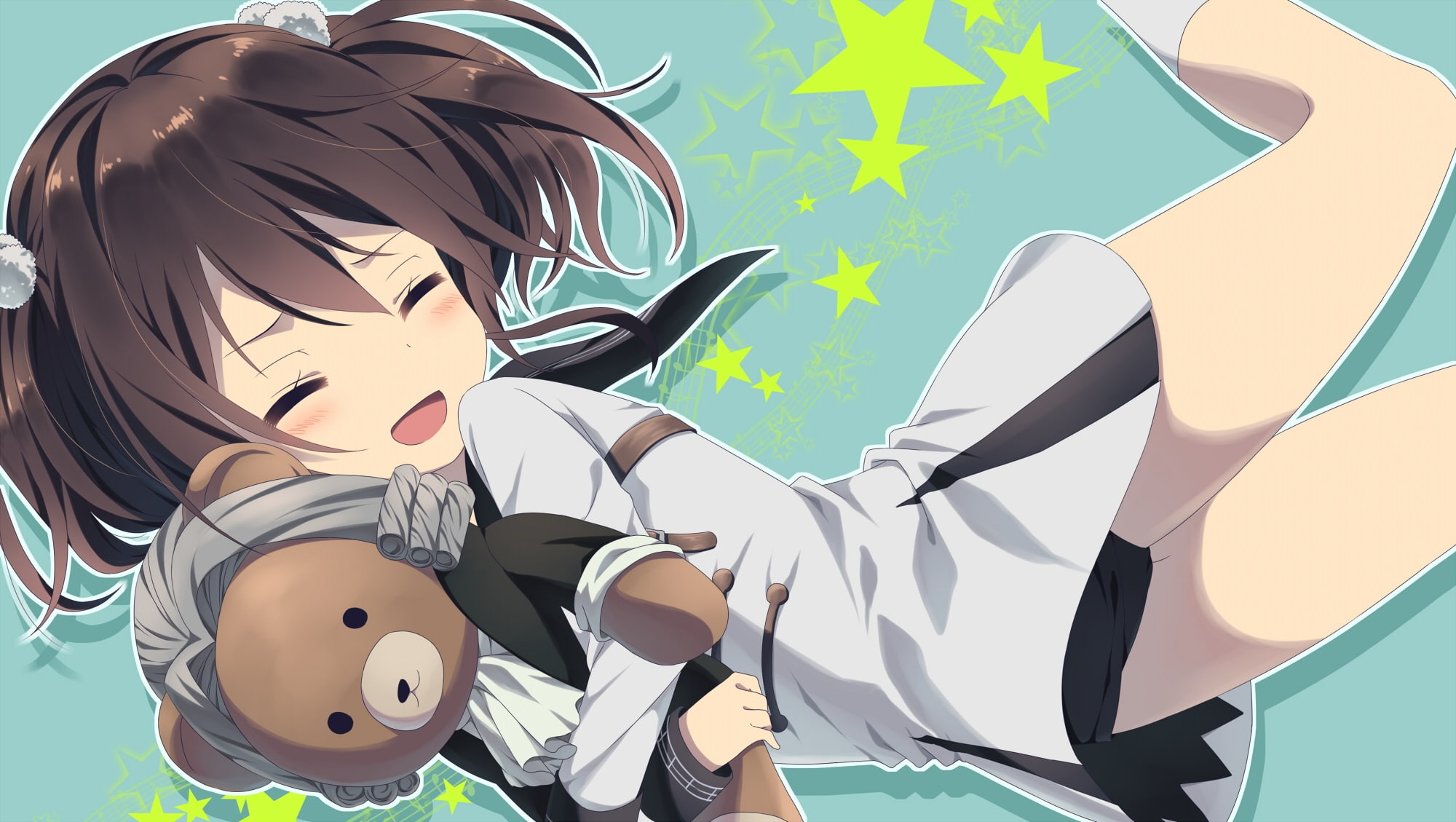 moyo, (girls, rico, symphony, 240944, short, blush, teddy, symphony), hair, symphonic, com, poem, girls, konachan, brown, bear, 1080P, dress, loli, HD Wallpaper