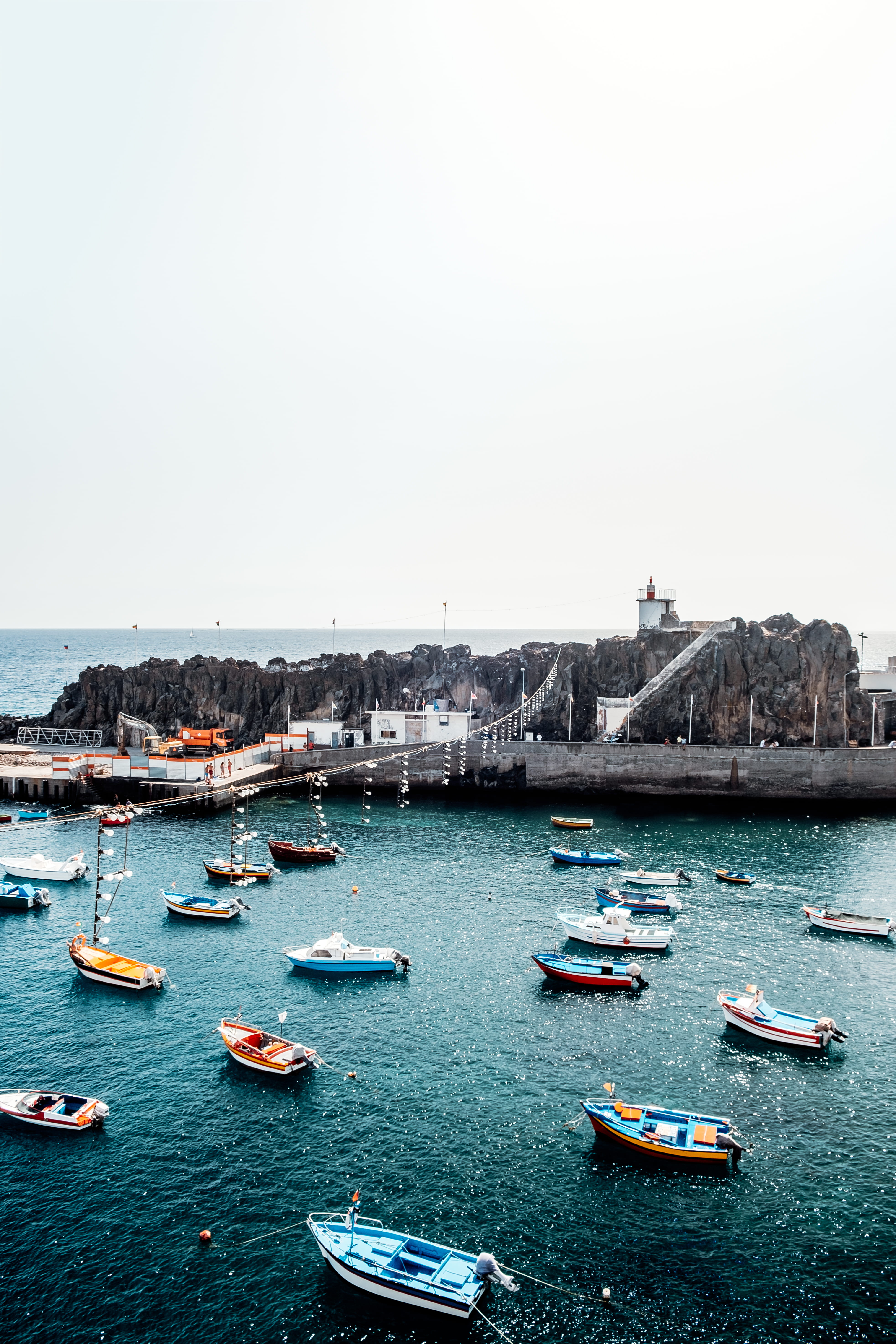 cliff, harbor, port, nautical Vessel, boat, coastline, rock, vacations, no People, islet, summer, vacation, coast, architecture, europe, sea, outdoors, Phone HD Wallpaper