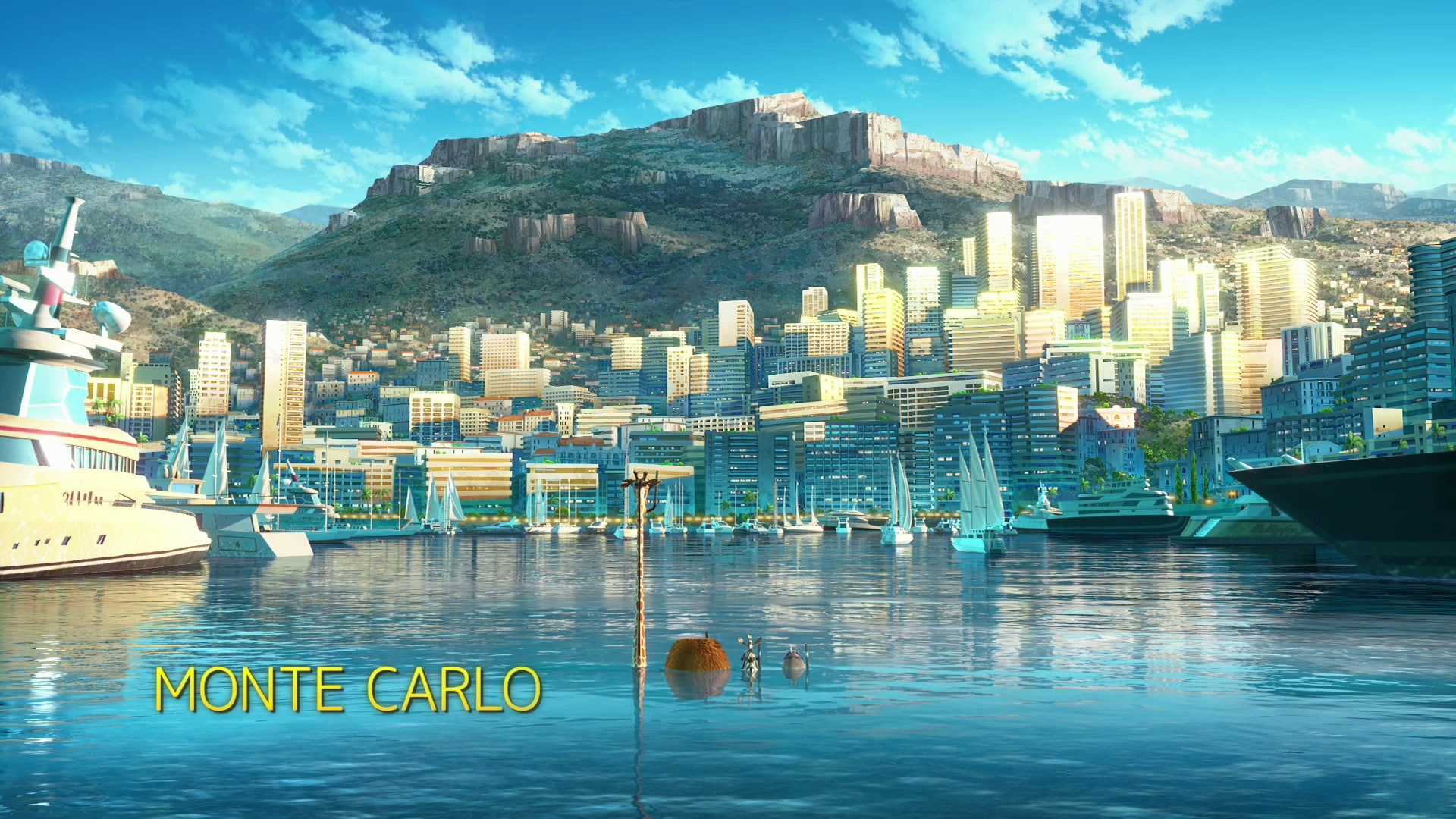 art, carlo, vehicles, 1080P, yachts, monte, lions, madagascar, entertainment, giraffes, zebras, movies, habour, hd, water, monaco, HD Wallpaper