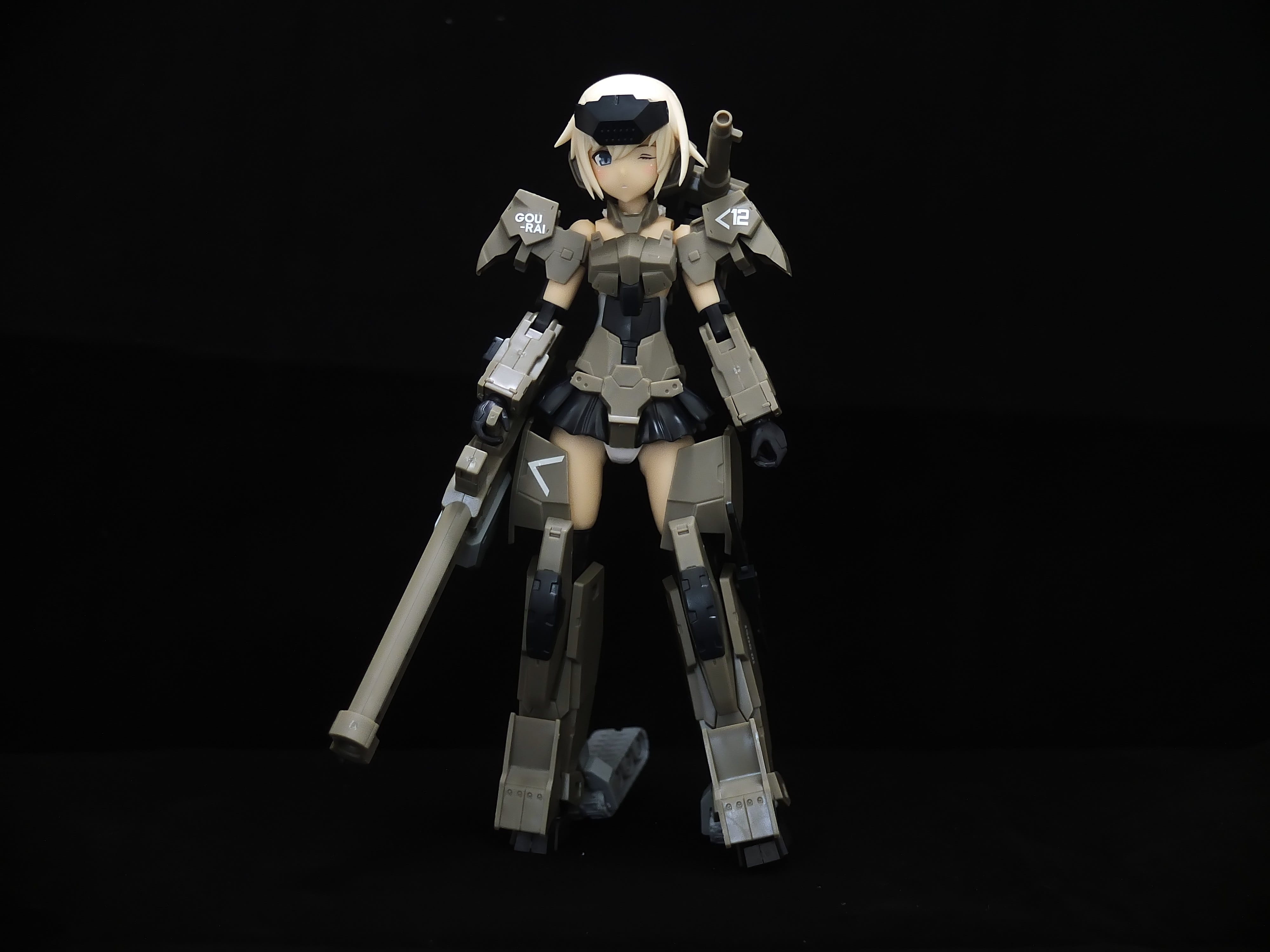 human representation, protection, kotobukiya, action, frame, black background, female, model, painted, plastic, japanese, toy, copy space, anime, character, HD Wallpaper
