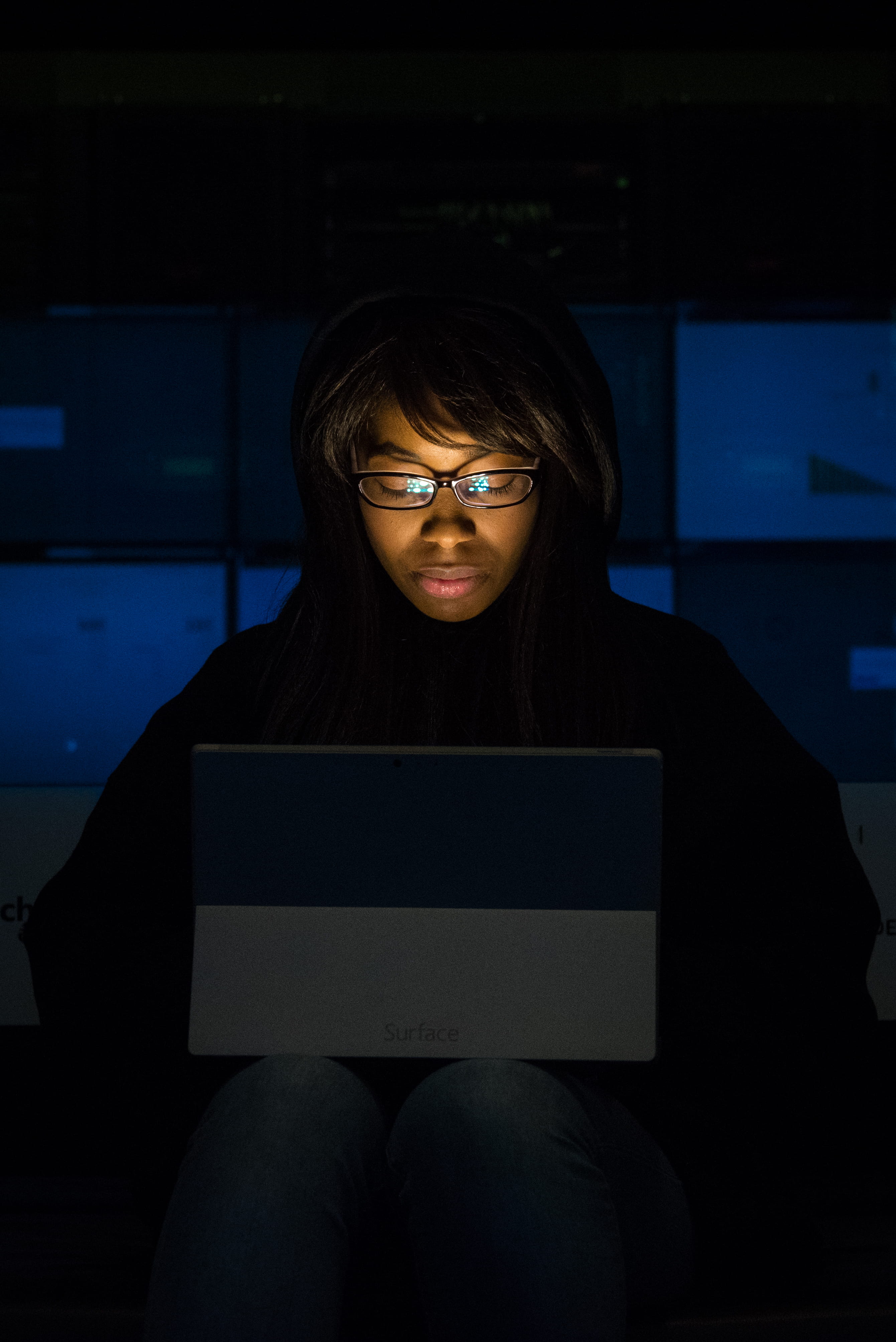 wearing, eyeglasses, room, work, young women, programmer, connection, computer, laptop, real people, developer, one person, young adult, programming, person, Phone HD Wallpaper