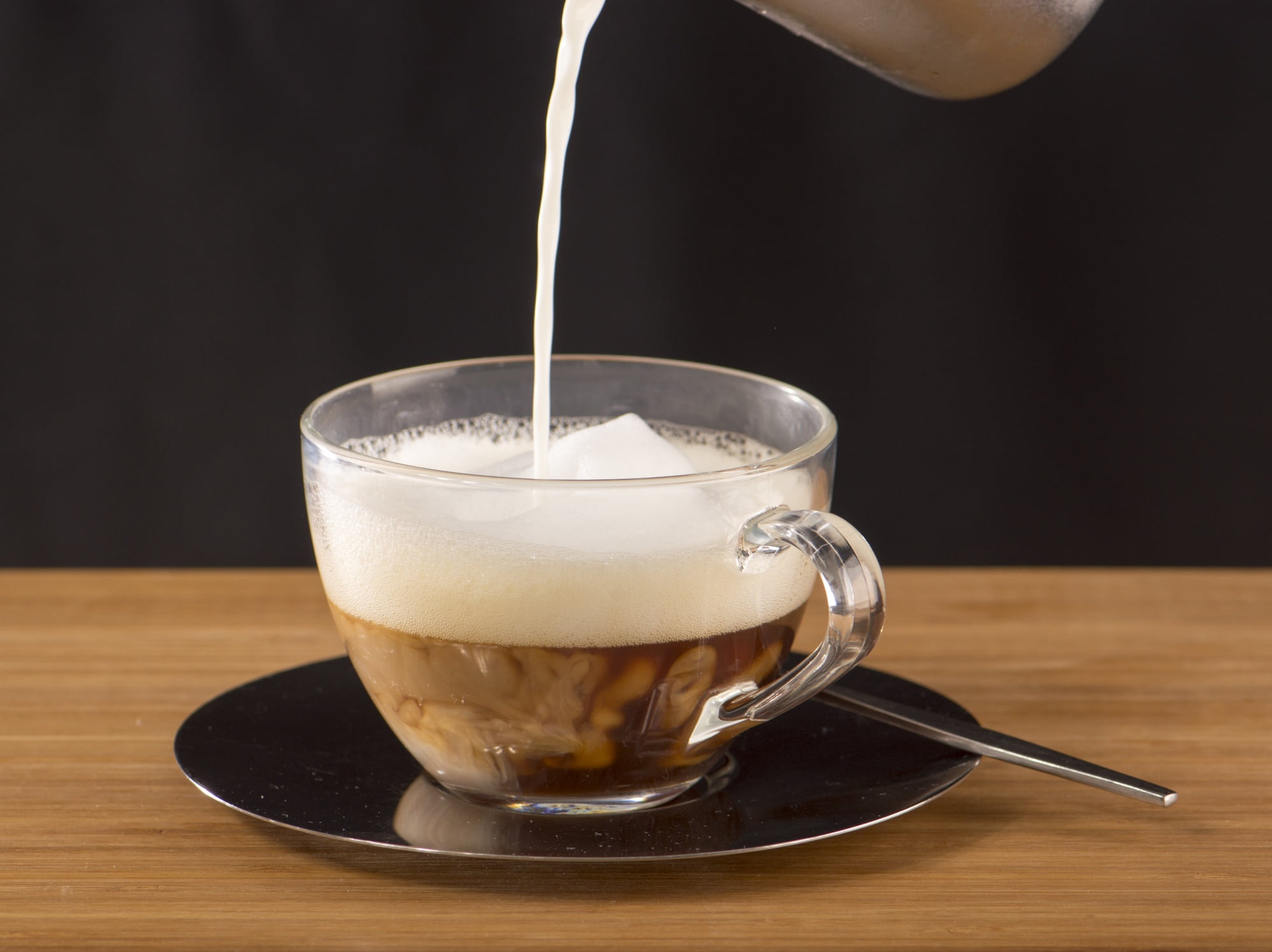 cappuccino, talk, cafe, no people, coffee, capuccino, drinking glass, close-up, espresso, latte, cup, mug, frothy drink, table, heat - Temperature, pouring, HD Wallpaper