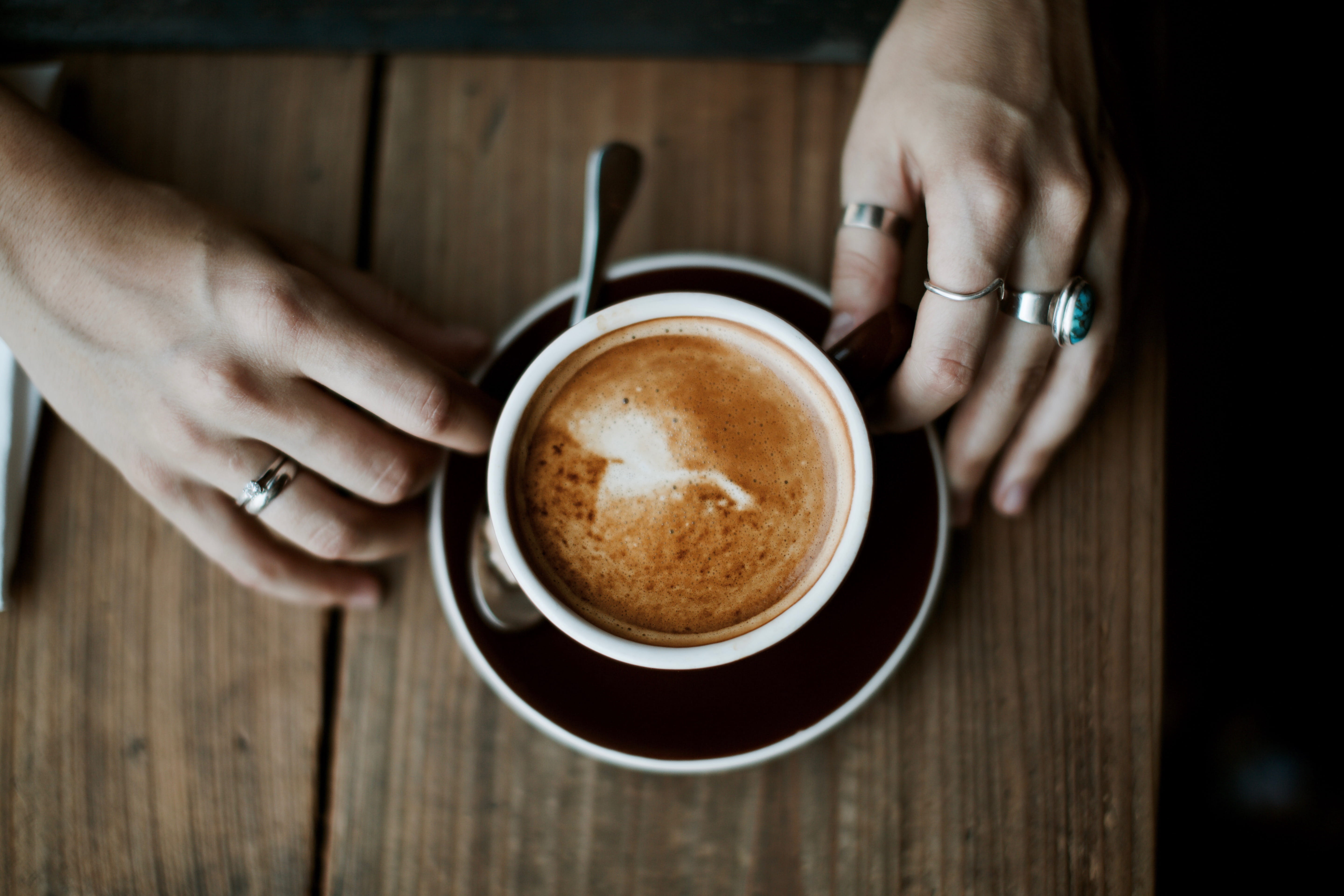 coffee - Drink, cafe, jewelry, females, jewel, coffee Cup, hand, coffee Break, lifestyles, heat - Temperature, cup, working, men, brown, white, drink, breakfast, HD Wallpaper