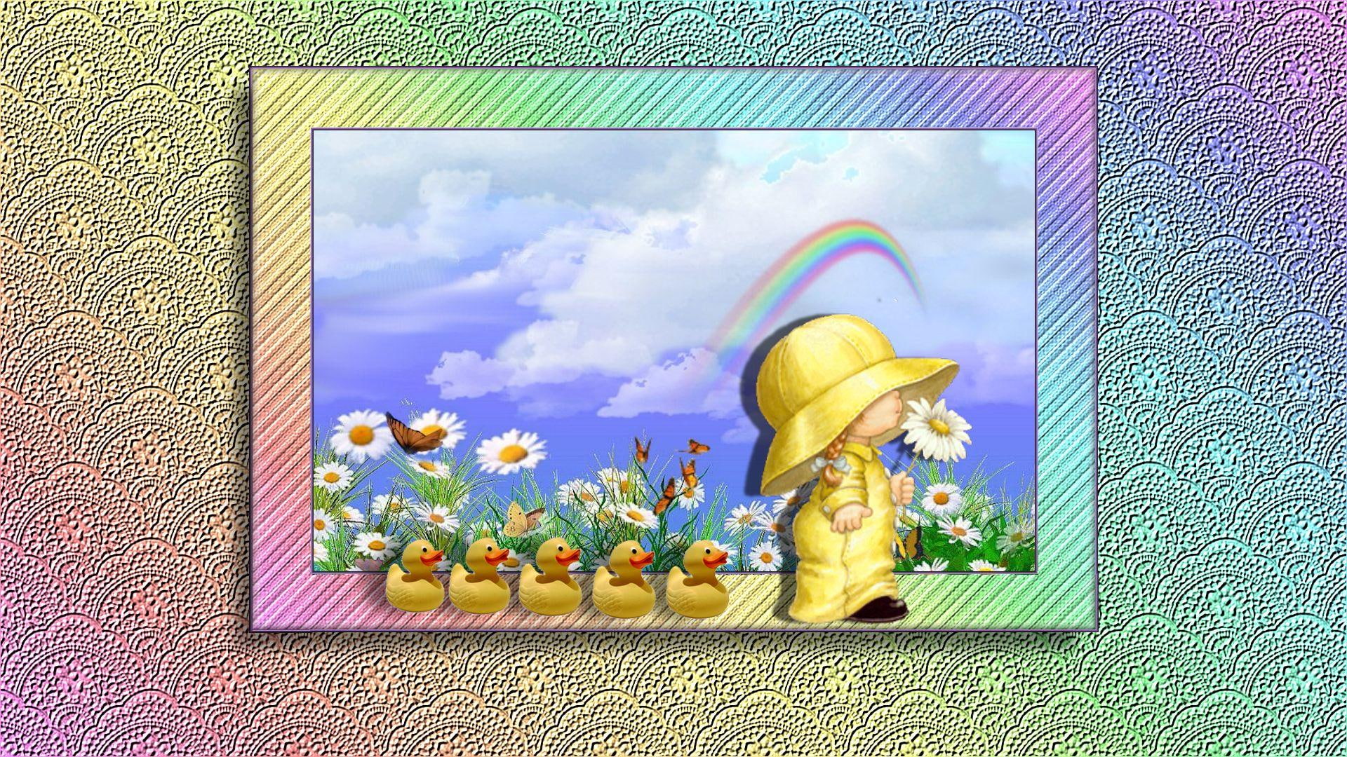 look, ducks, nature, home, weather, birds, followed, 1080P, animals, HD Wallpaper