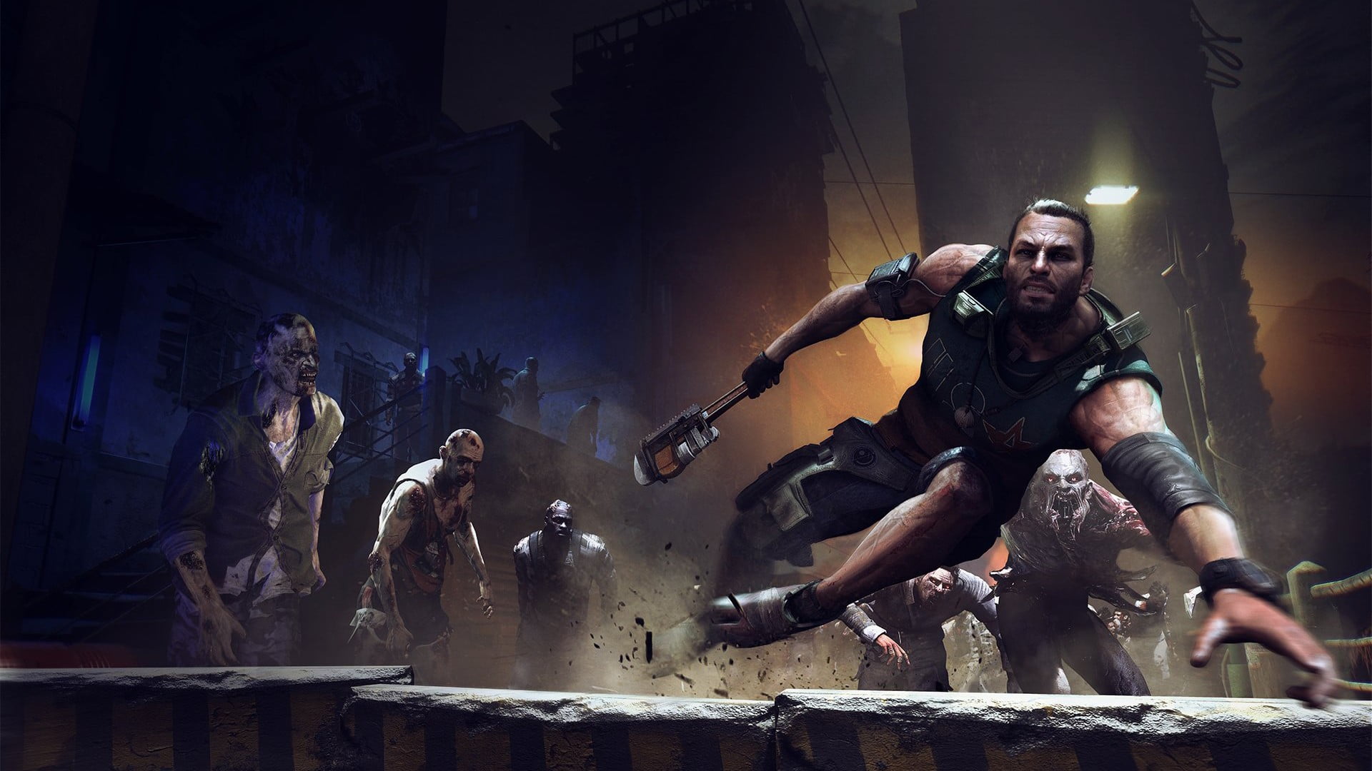 1080P, performance, artwork, fighting, arts culture and entertainment, anger, mid adult, people, adult, jumping, group of people, Dying Light, activity, HD Wallpaper