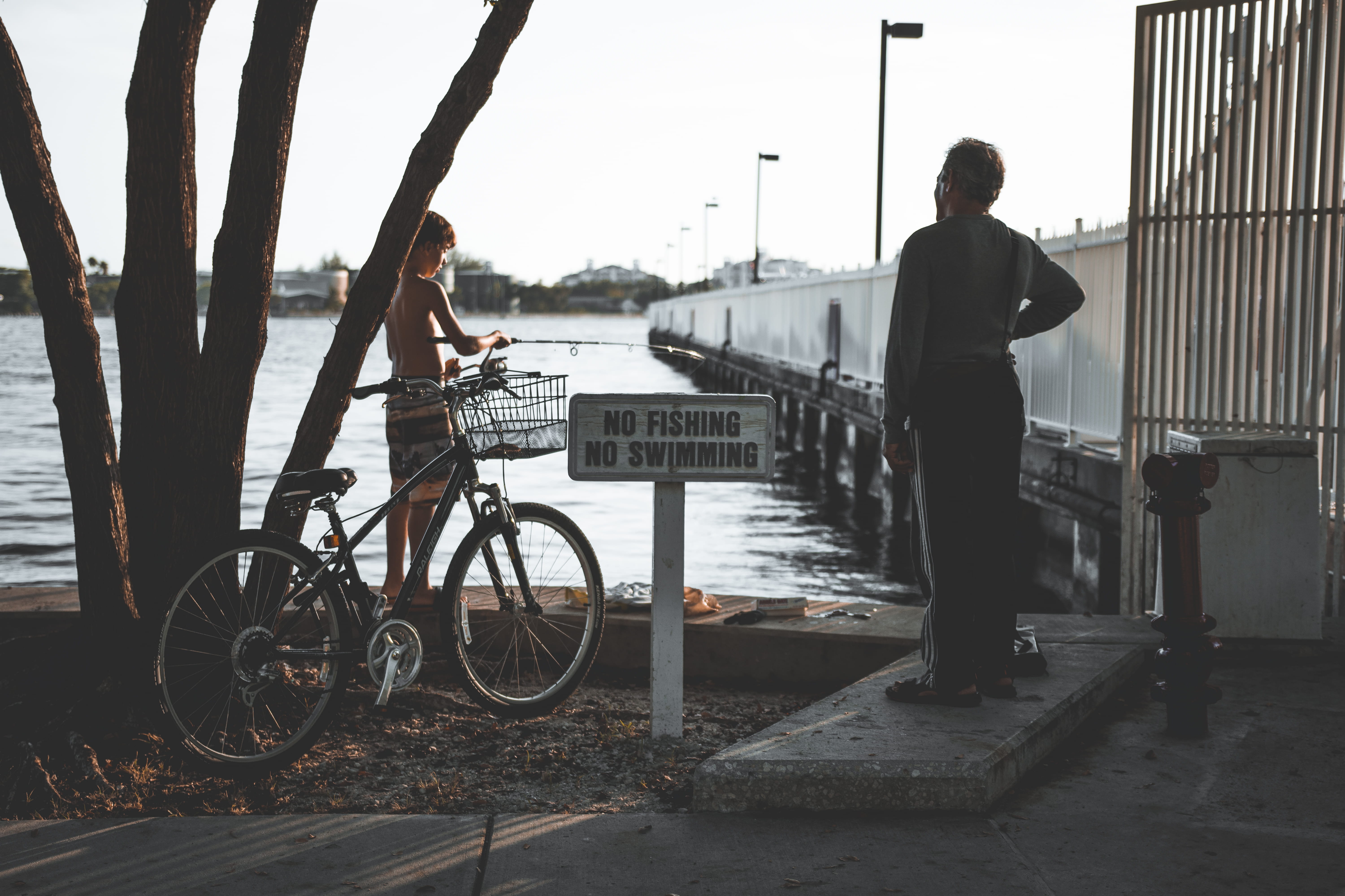 near, city, beach, built structure, problem, real people, river, ocean, fishing, sea, outdoors, man, bridge, jetty, rear view, water, architecture, men, HD Wallpaper