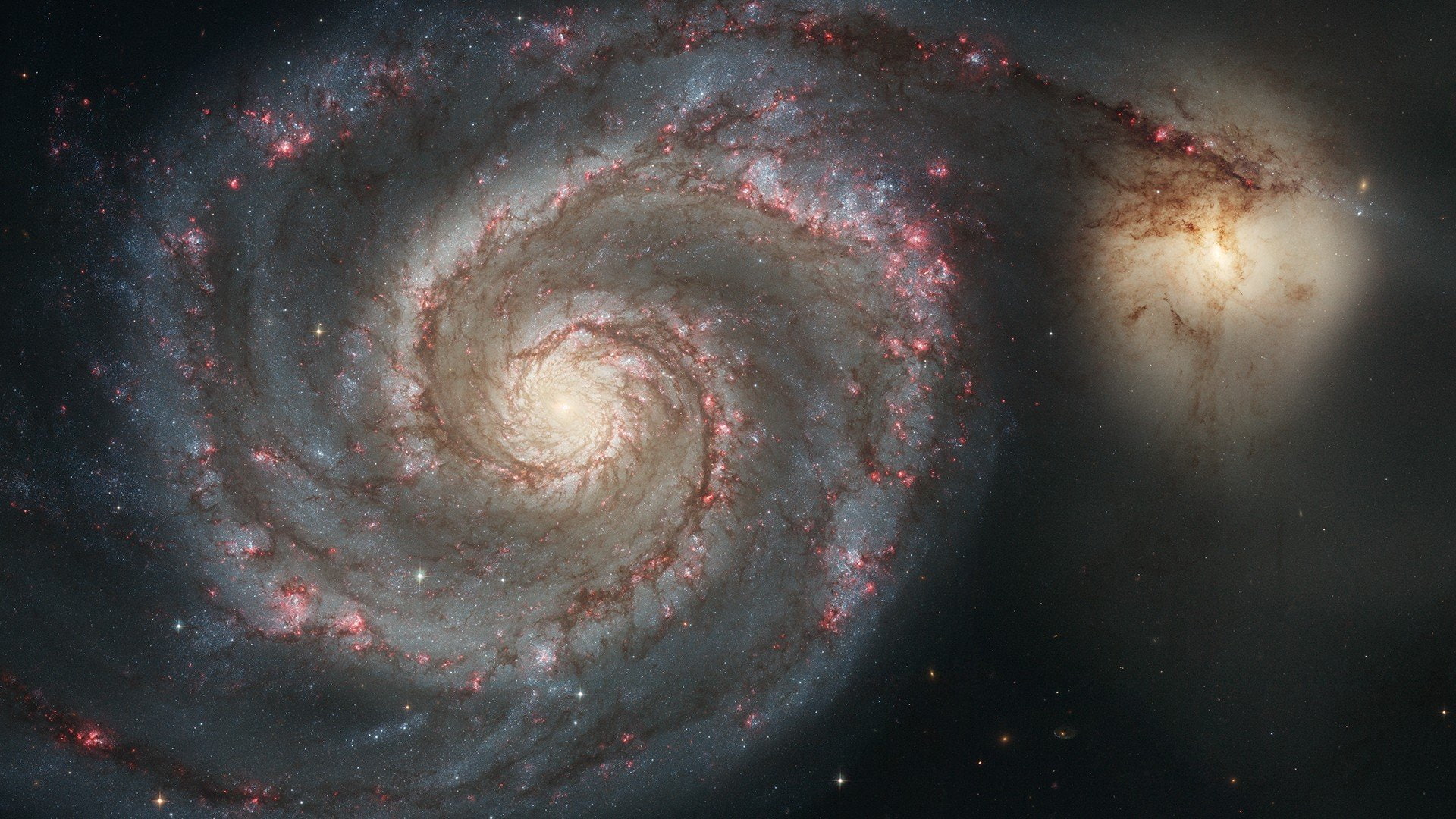 space, 1080P, galaxy, Whirlpool Galaxy, HD Wallpaper