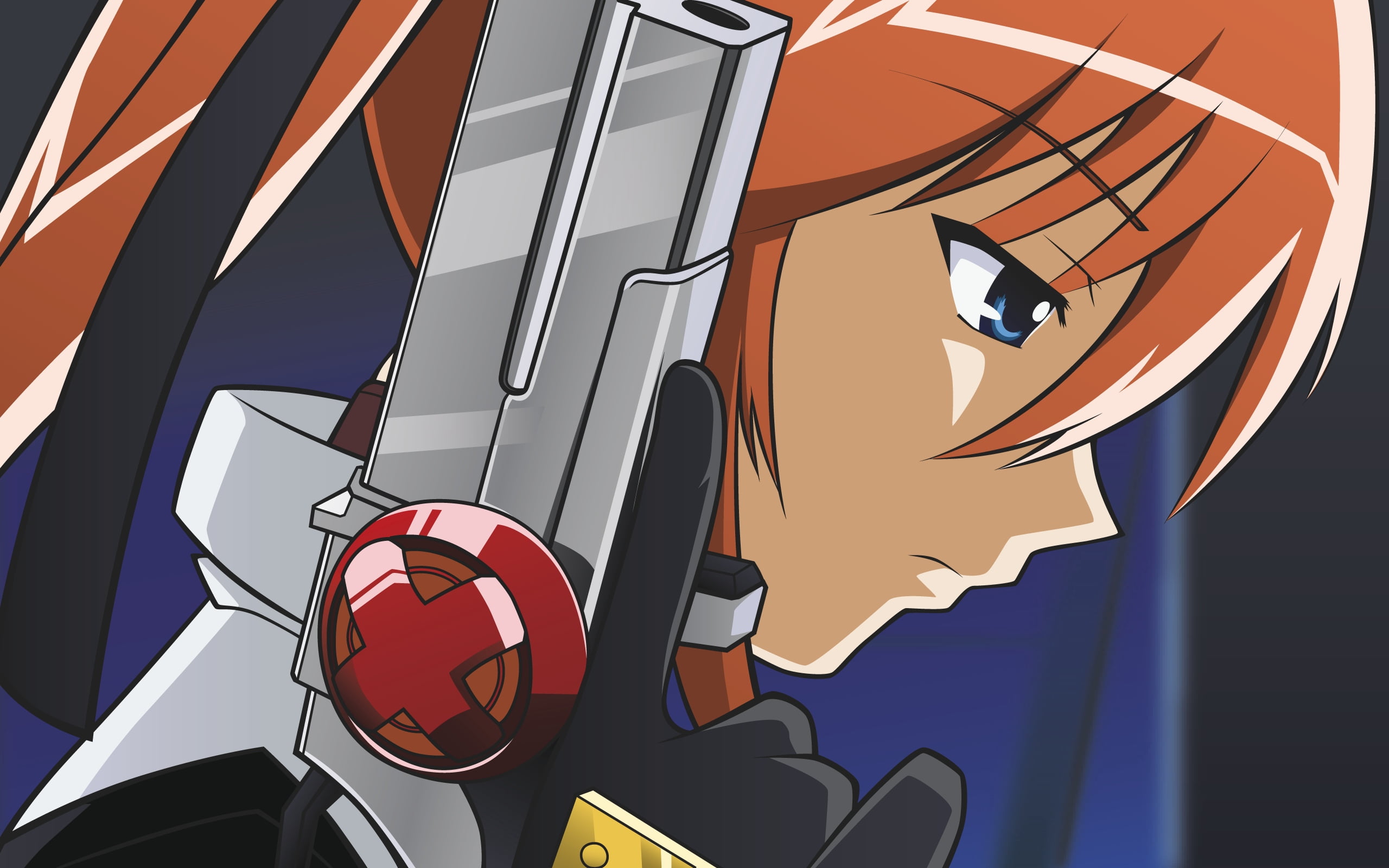 bang, no people, gun, 2K, male likeness, human representation, mahou shoujo lyrical nanoha, transportation, window, girl, haired, nature, illustration, HD Wallpaper