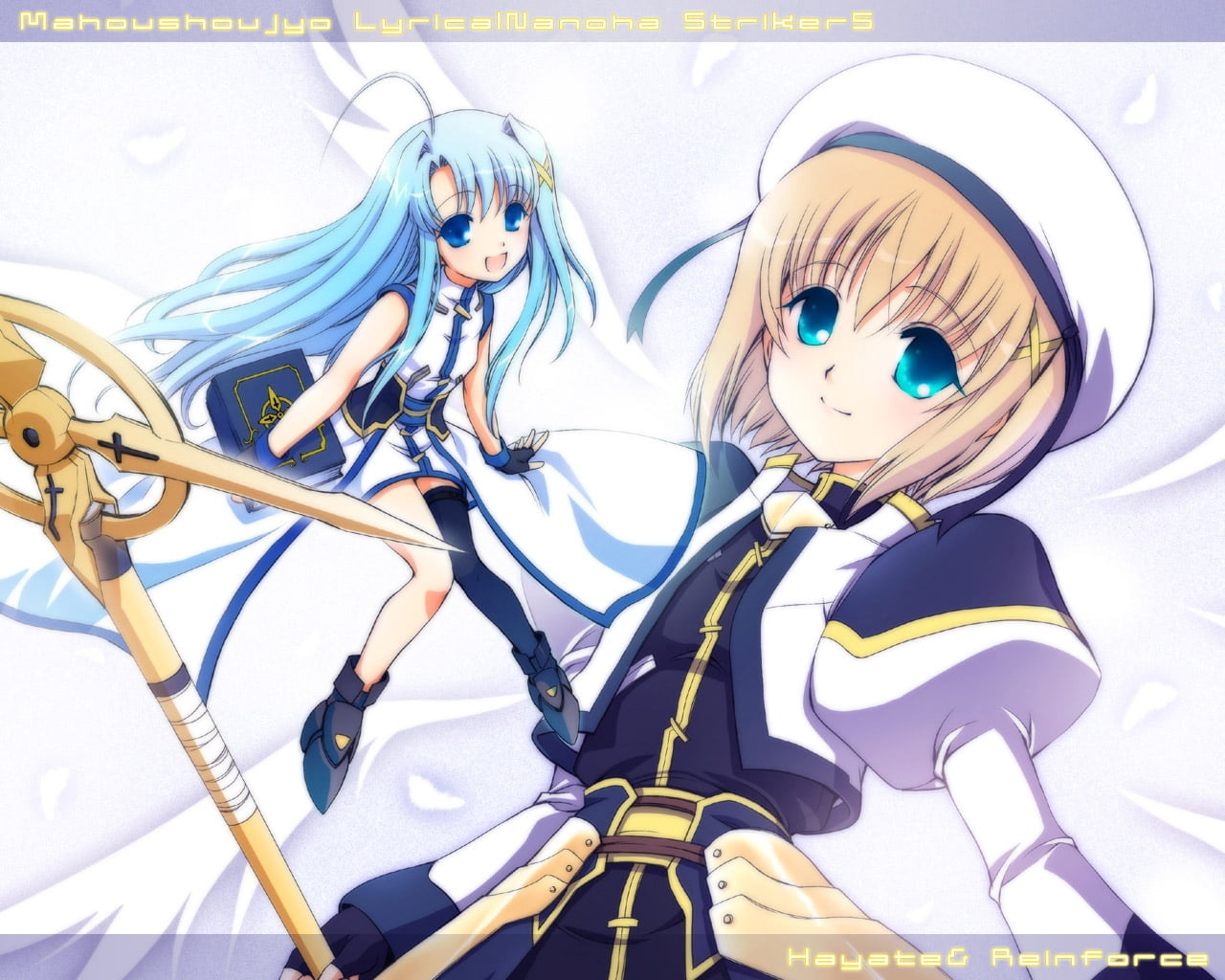 indoors, human representation, creativity, day, still life, mahou shoujo, lyrical, 720P, close-up, amusement park ride, blue, girls, amusement park, HD Wallpaper