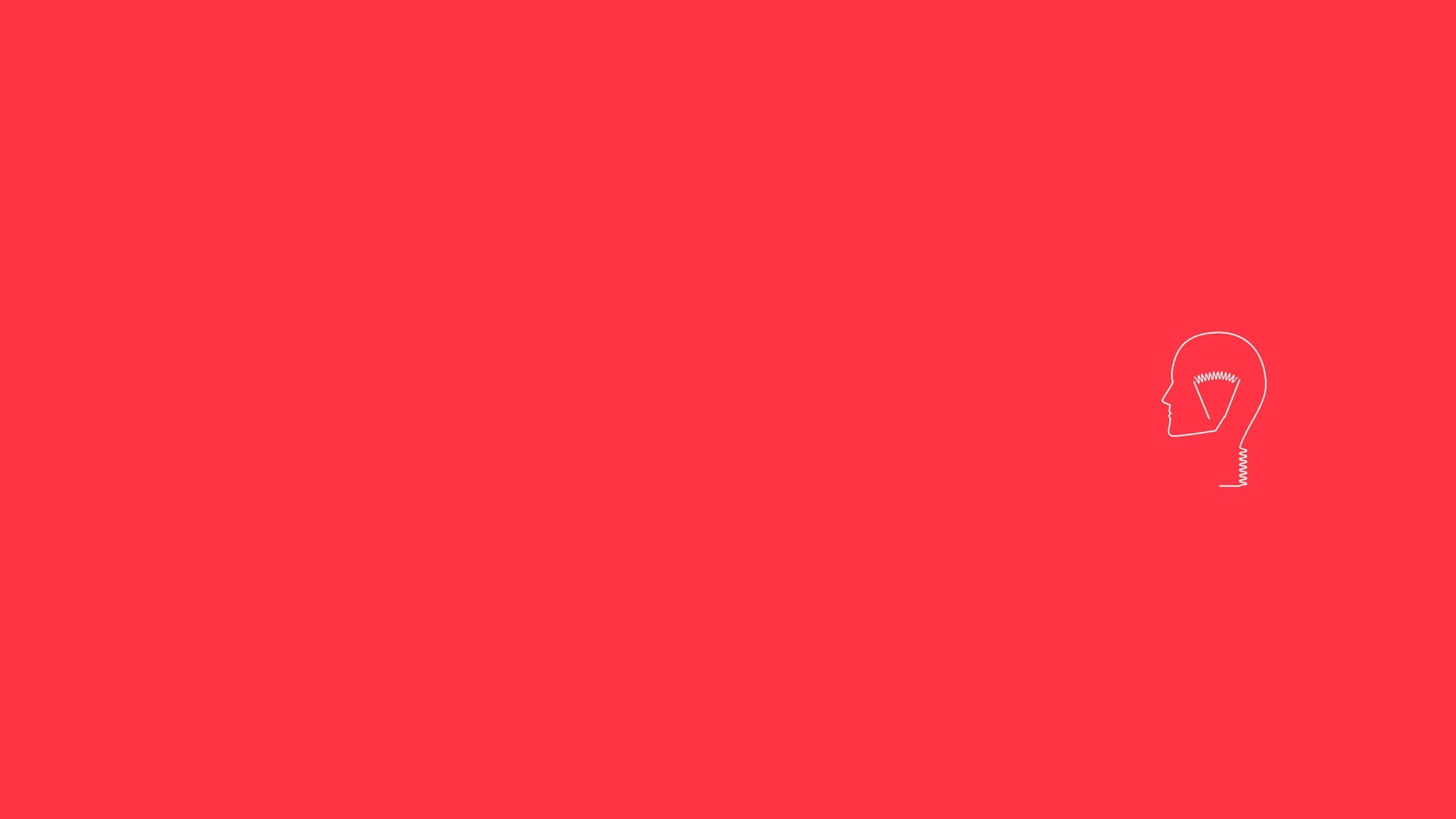 face, 1080P, lightbulb, minimalism, red background, digital art, HD Wallpaper