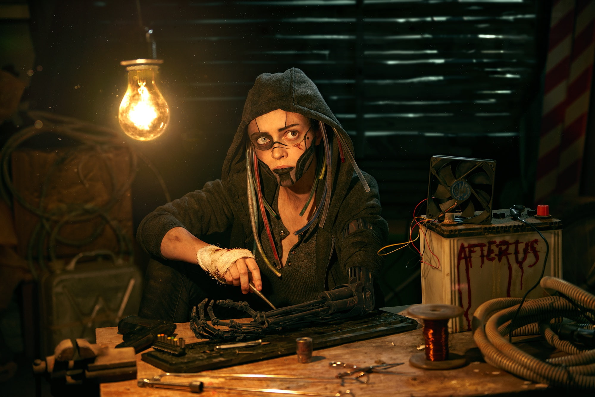metal industry, cyborg, occupation, women, working, illuminated, art and craft, lighting equipment, clothing, machine, young women, front view, real people, HD Wallpaper