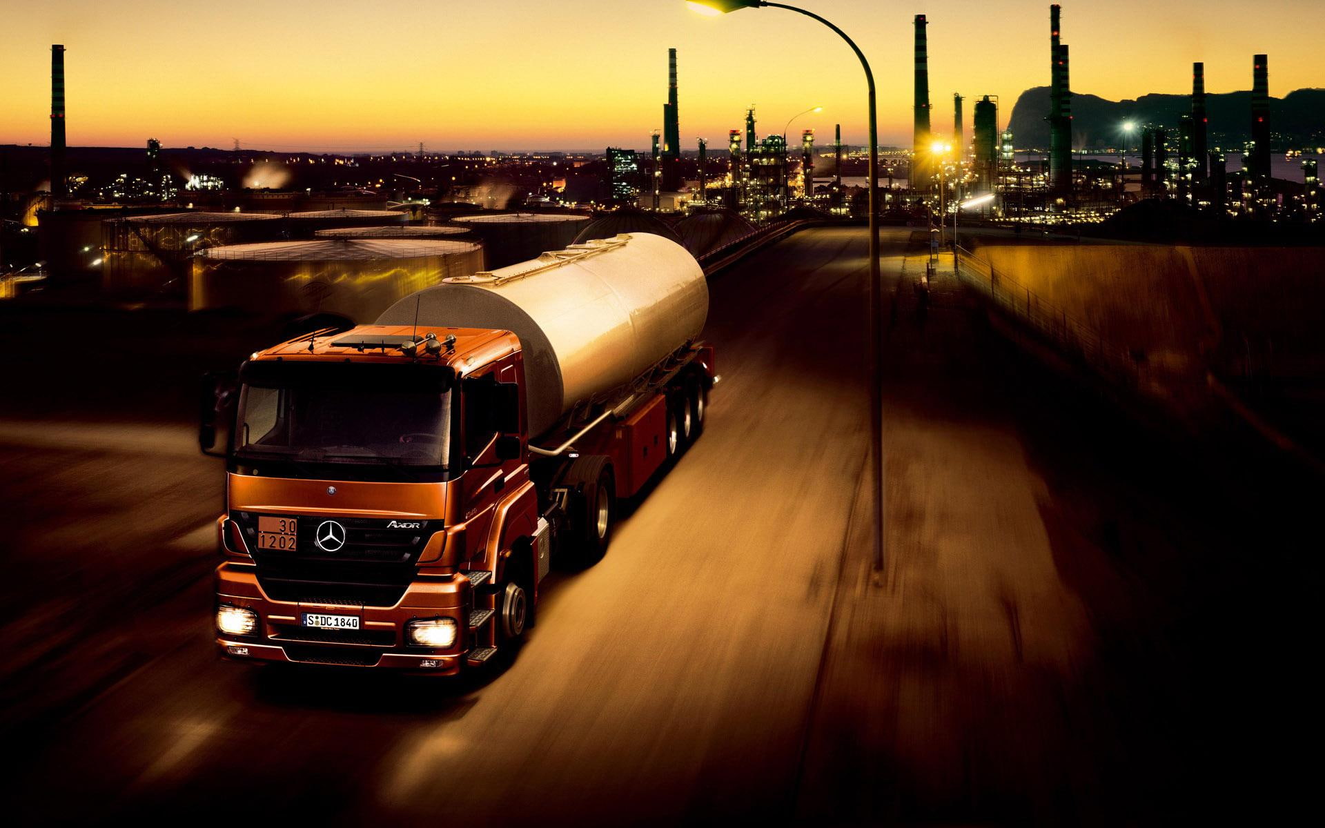 fuel, cars, powerful, benz, tanktruck, truck, mercedes, 1080P, HD Wallpaper