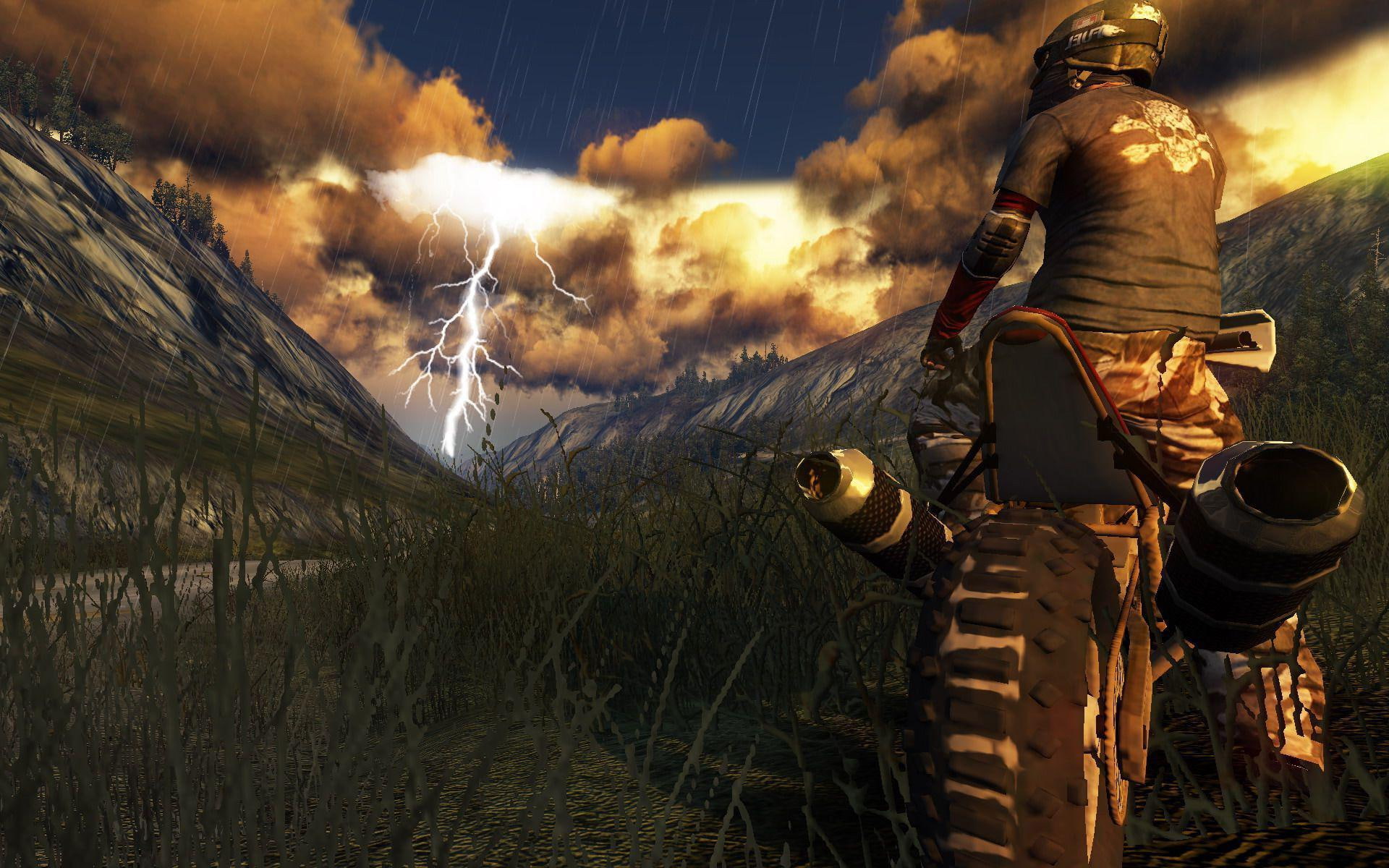 games, cartoon, motorcycle, 1080P, fuel, riding, 1920x1200, man, d, HD Wallpaper