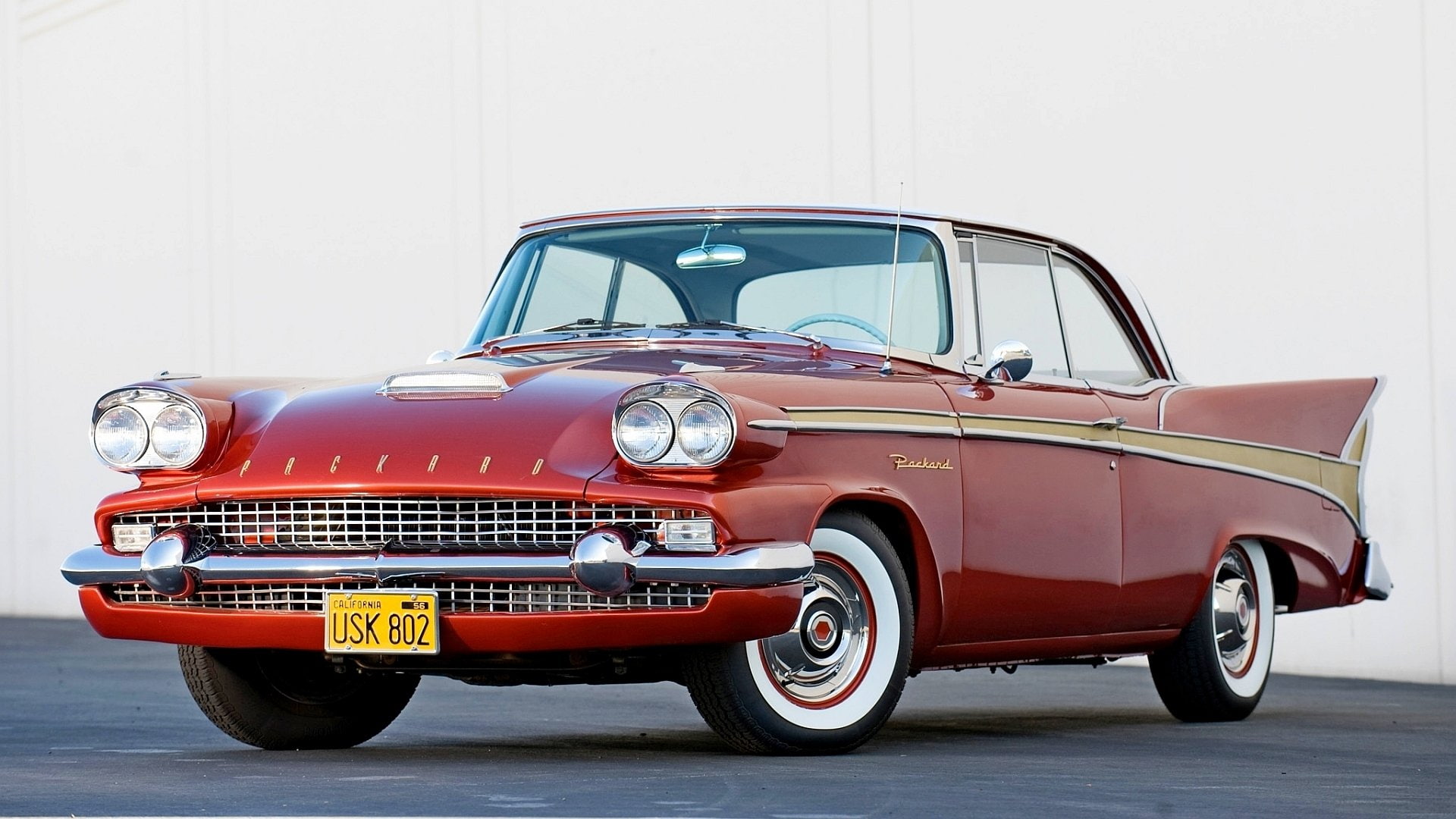 1080P, Vintage Car, Packard Packardbaker, Red Car, Old Car, Packard, HD Wallpaper
