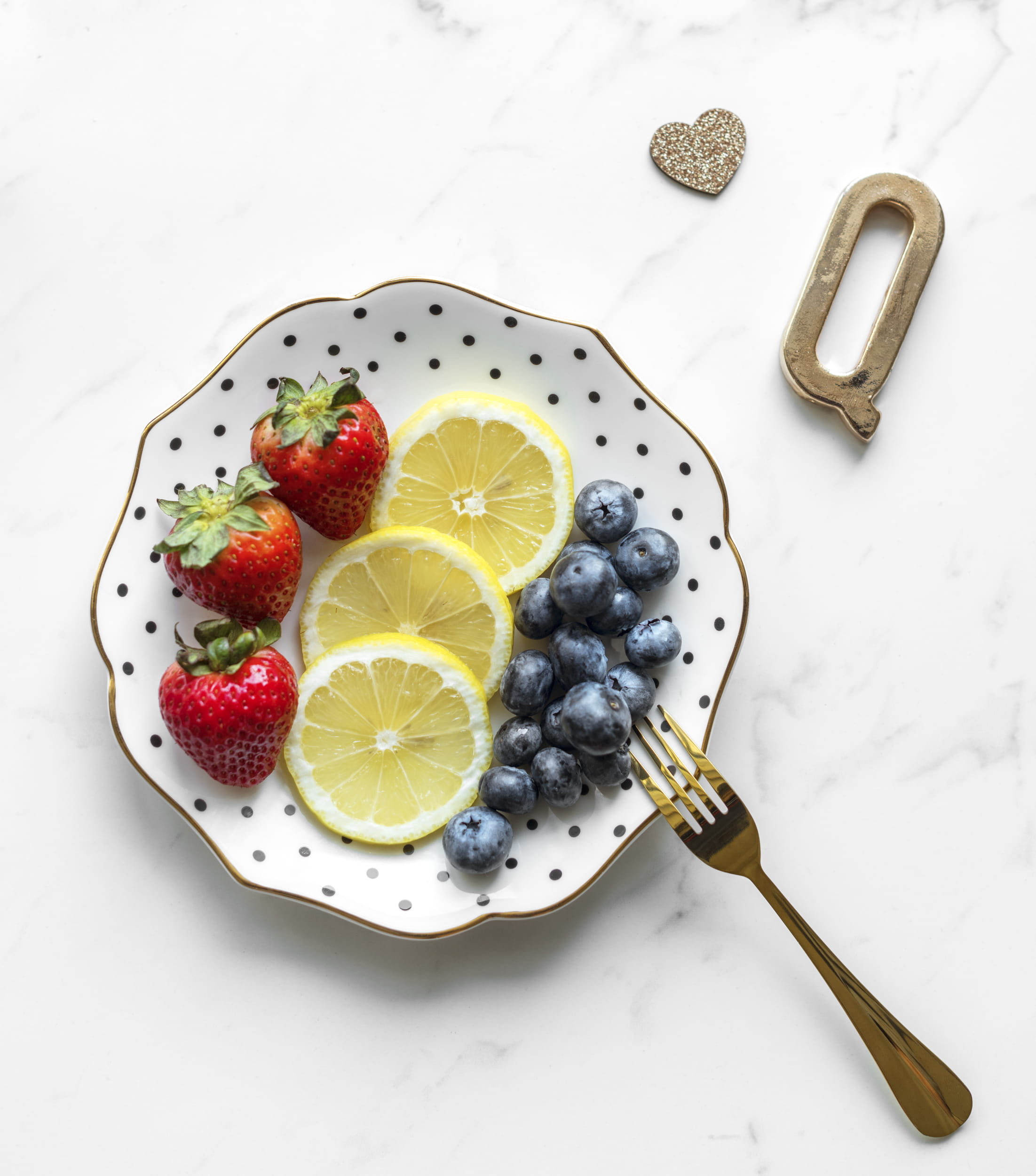 indulgence, delicious, berry fruit, top view, temptation, wellbeing, kitchen utensil, 1080P, yummy, freshness, strawberry, still life, shape, juicy, fork, Phone HD Wallpaper