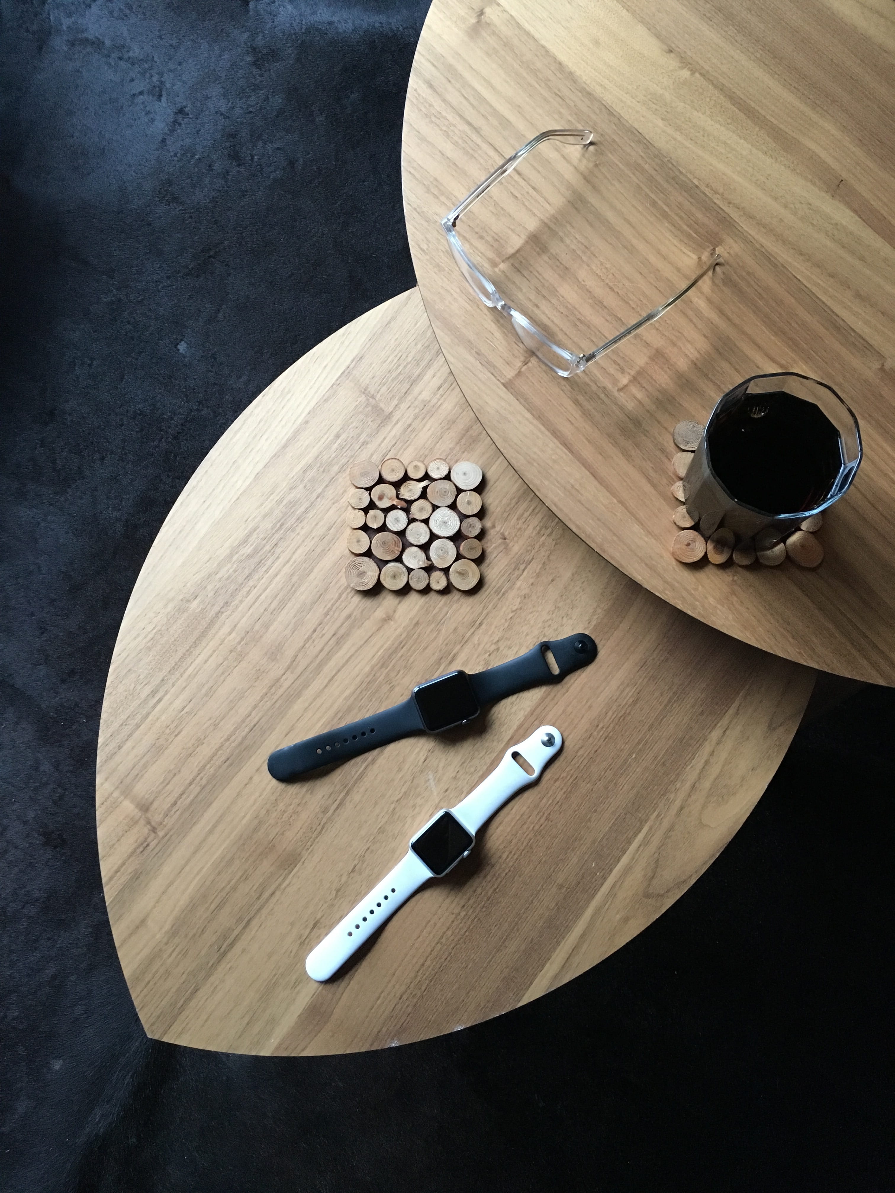 freshness, close-up, high angle view, techno, coffee - drink, table, drink, group, kitchen utensil, no people, brown, wood - material, directly above, indoors, Phone HD Wallpaper