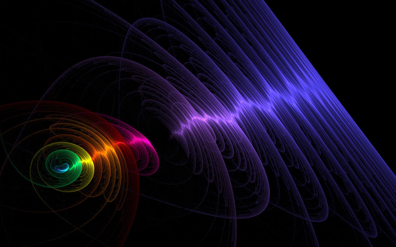 length, wave, rainbow, hd, 720P, abstract, 3d, HD Wallpaper