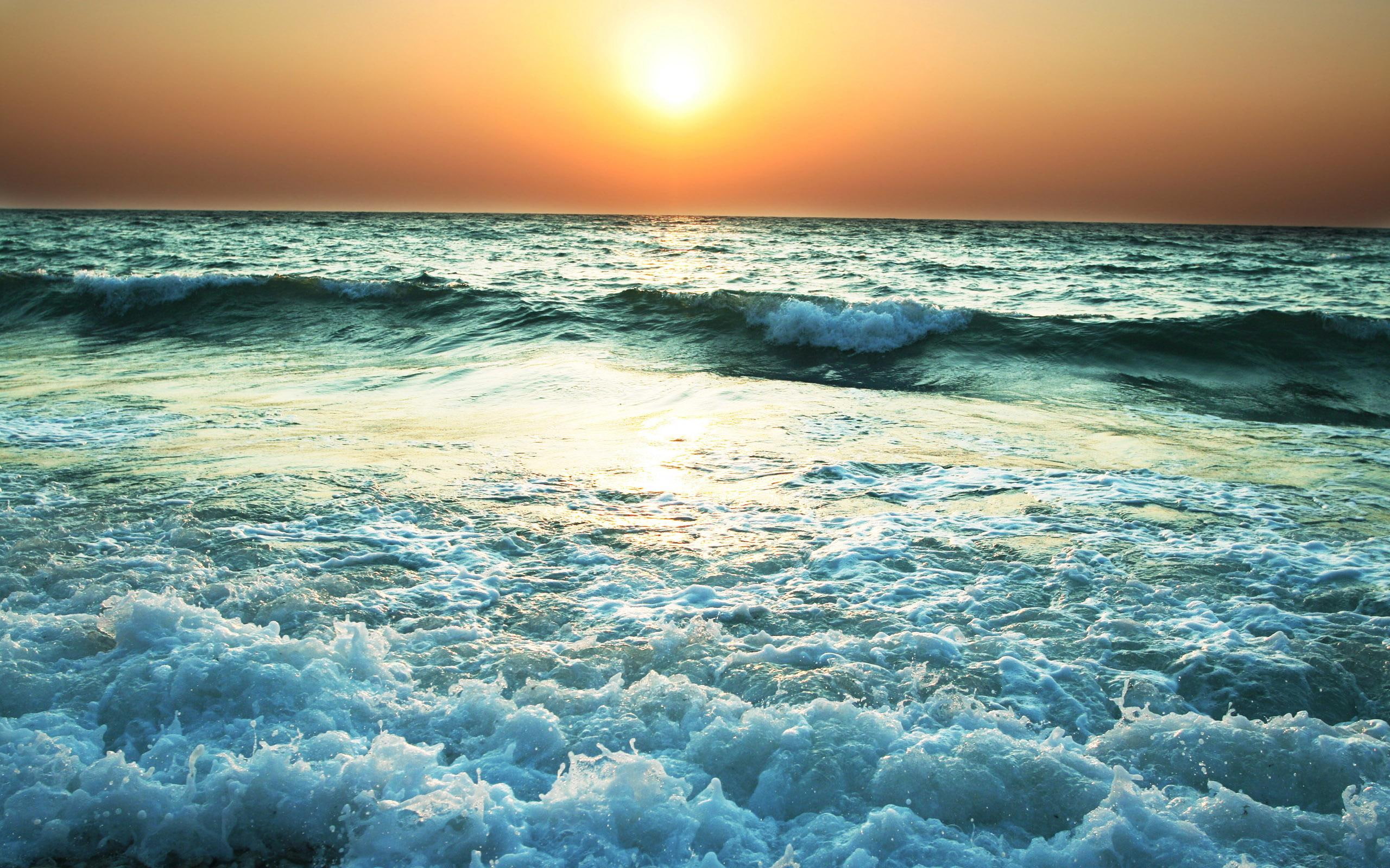 waves, water, tides, sea, ocean, 2K, beach, 3d and abstract, HD Wallpaper