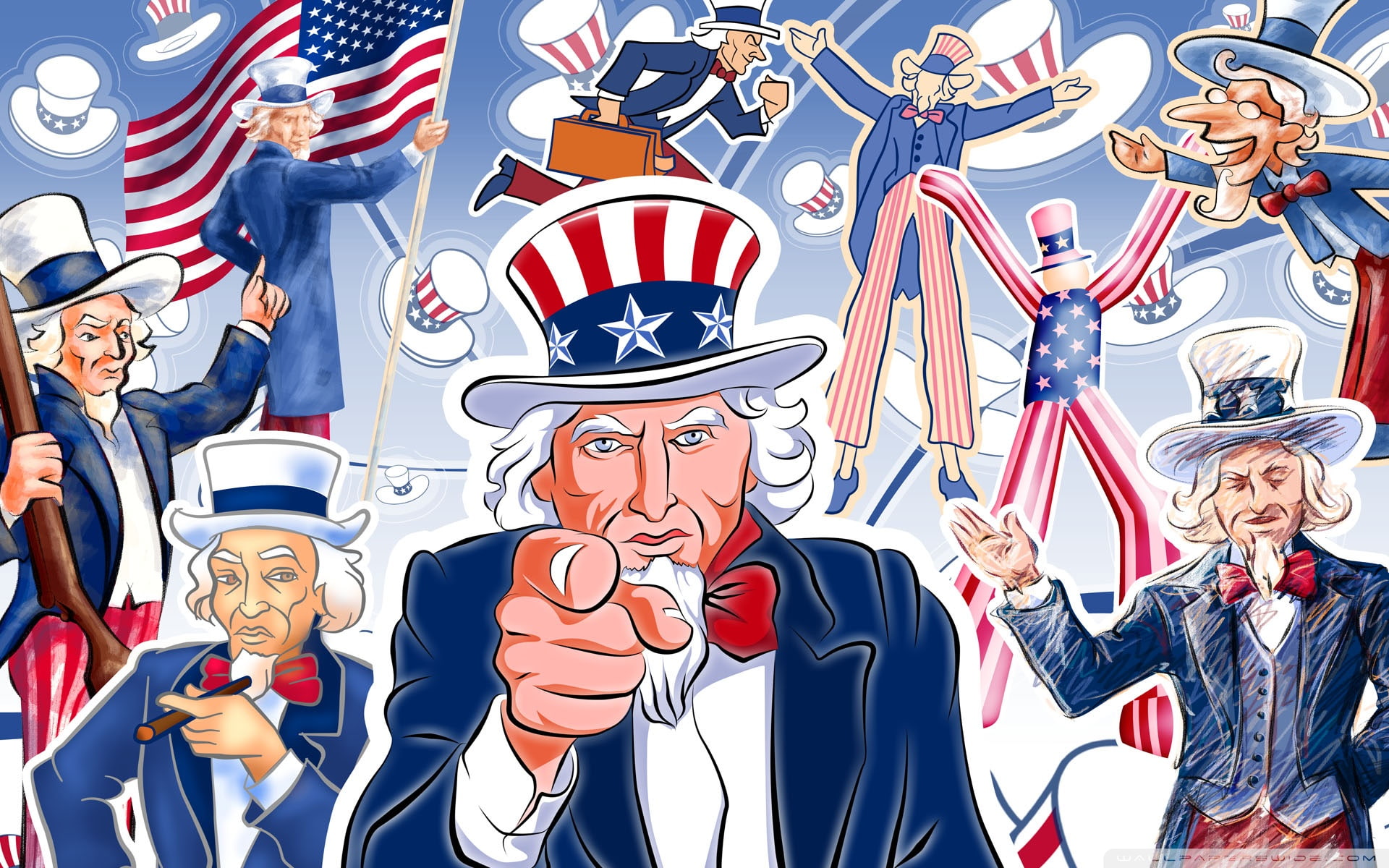 states, 1080P, america, day, independence, celebration, uncle, sam, hd, united, HD Wallpaper