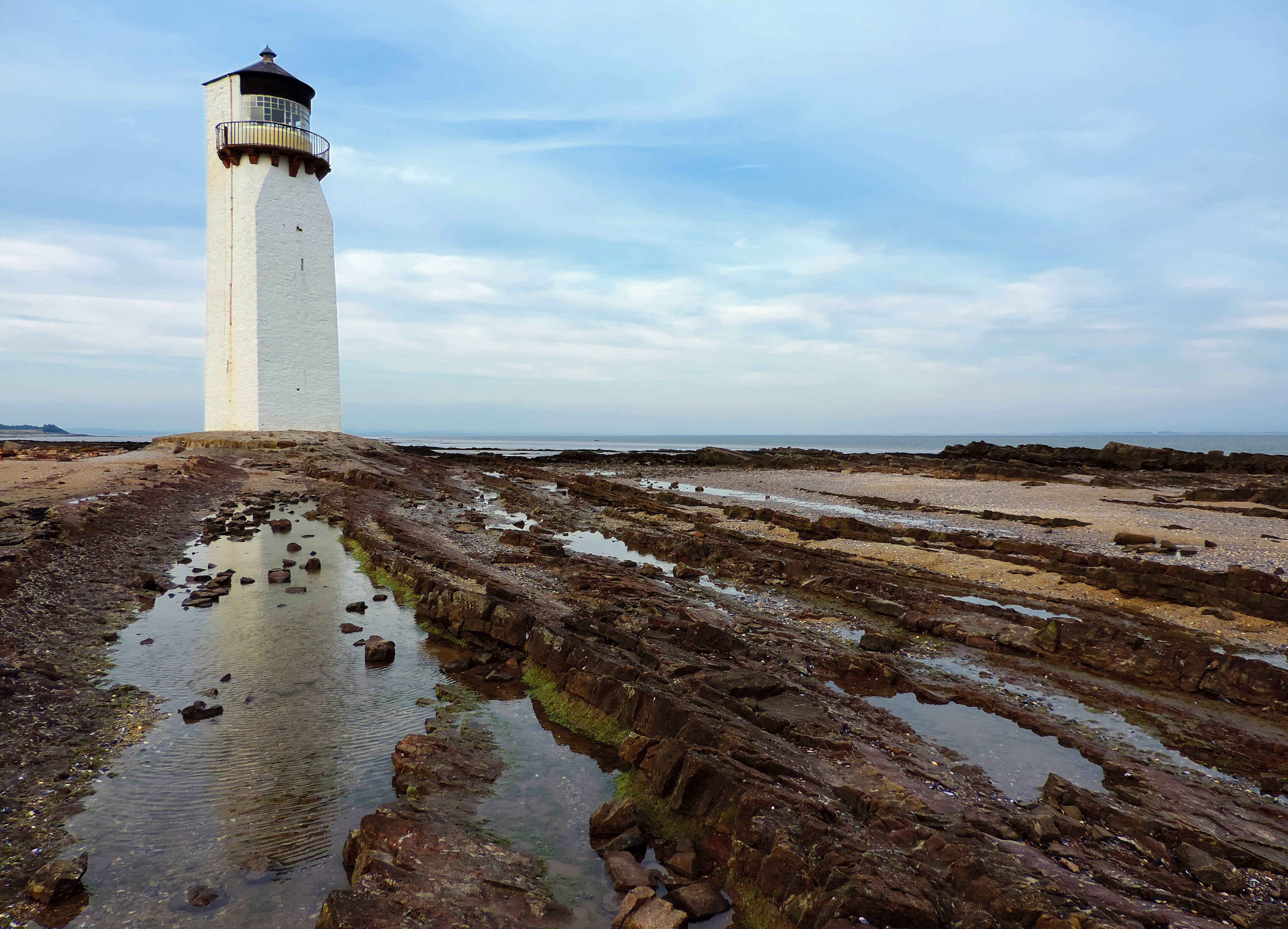 destination, scotland, scenics - nature, point, sky, landmark, location, water, rocks, cloud - sky, view, natural, day, ocean, geology, security, dramatic, HD Wallpaper