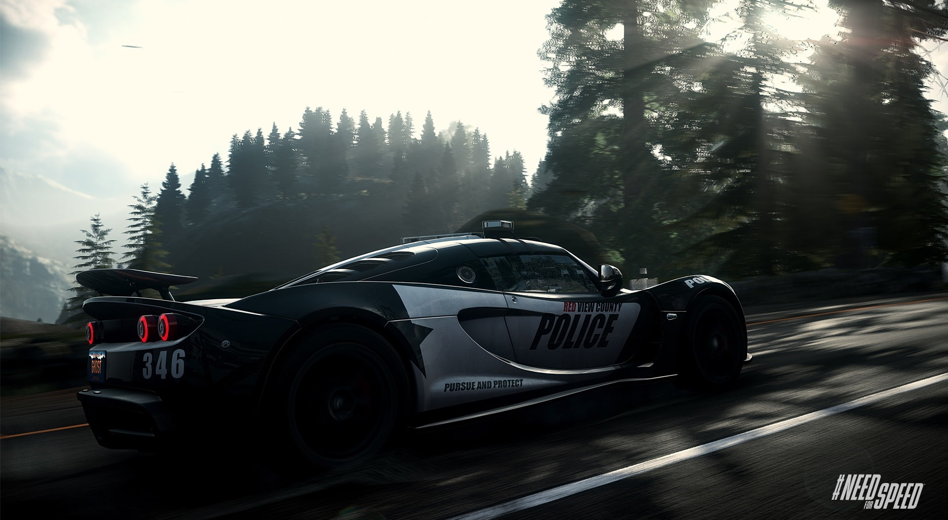 1080P, road, sign, no people, forest, car, land vehicle, game, sport, police, day, video, need, on the move, mode of transportation, nature, speed, transportation, HD Wallpaper