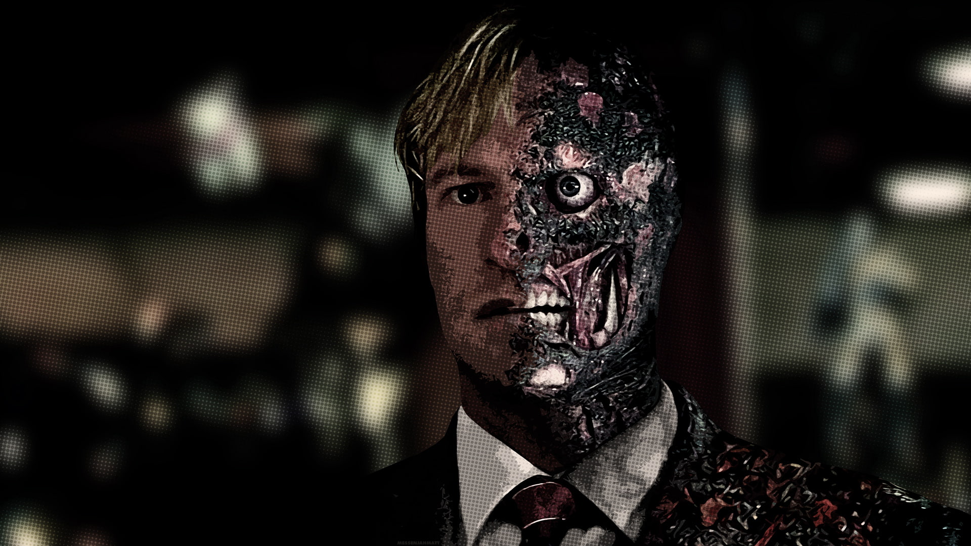 Two-Face, Aaron Eckhart, 1080P, Batman, The Dark Knight, HD Wallpaper