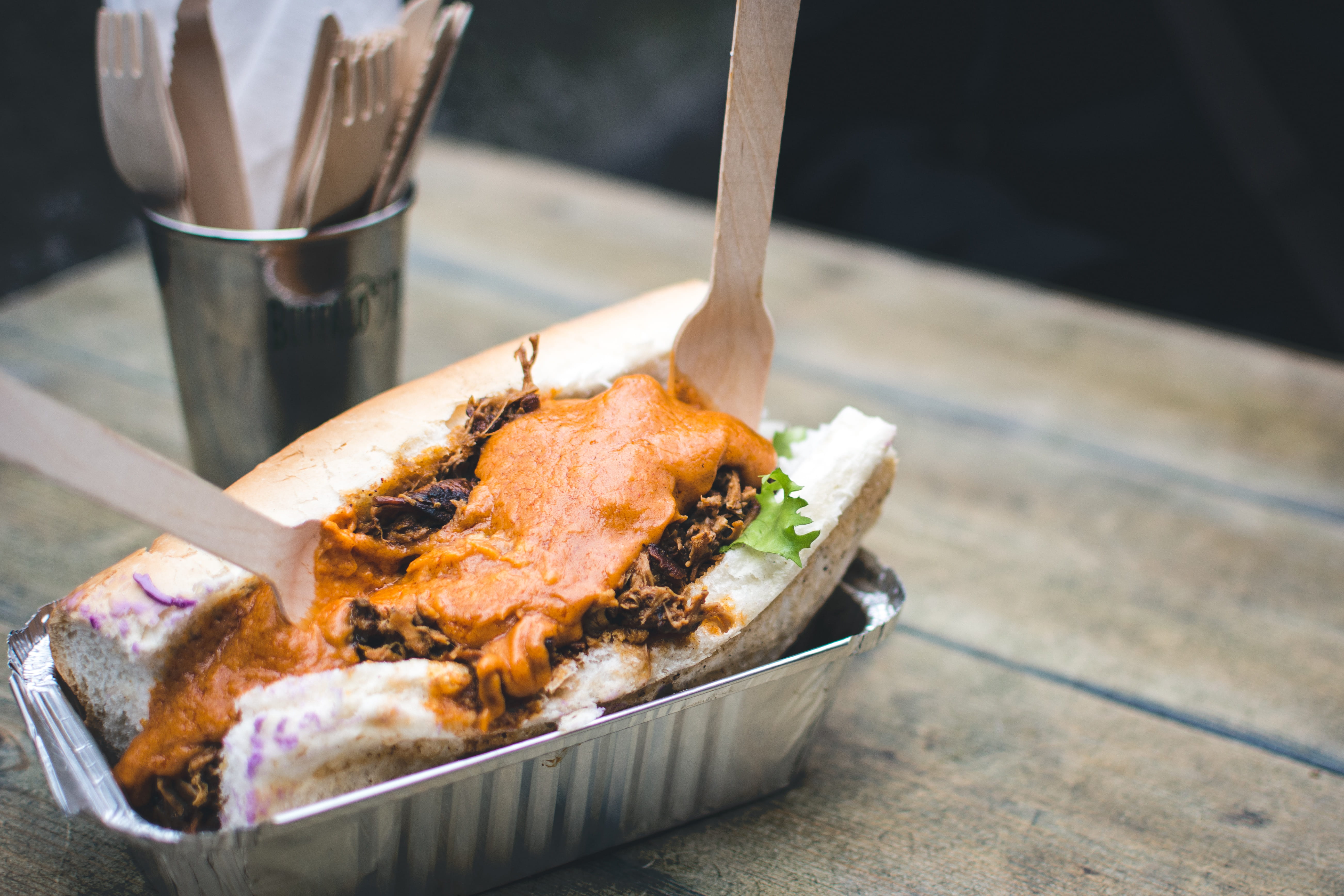 still life, indoors, London, meat, garnish, close-up, pulled, focus on foreground, freshness, cheese, table, tray, pulled meat, sandwich, temptation, chicken meat, HD Wallpaper