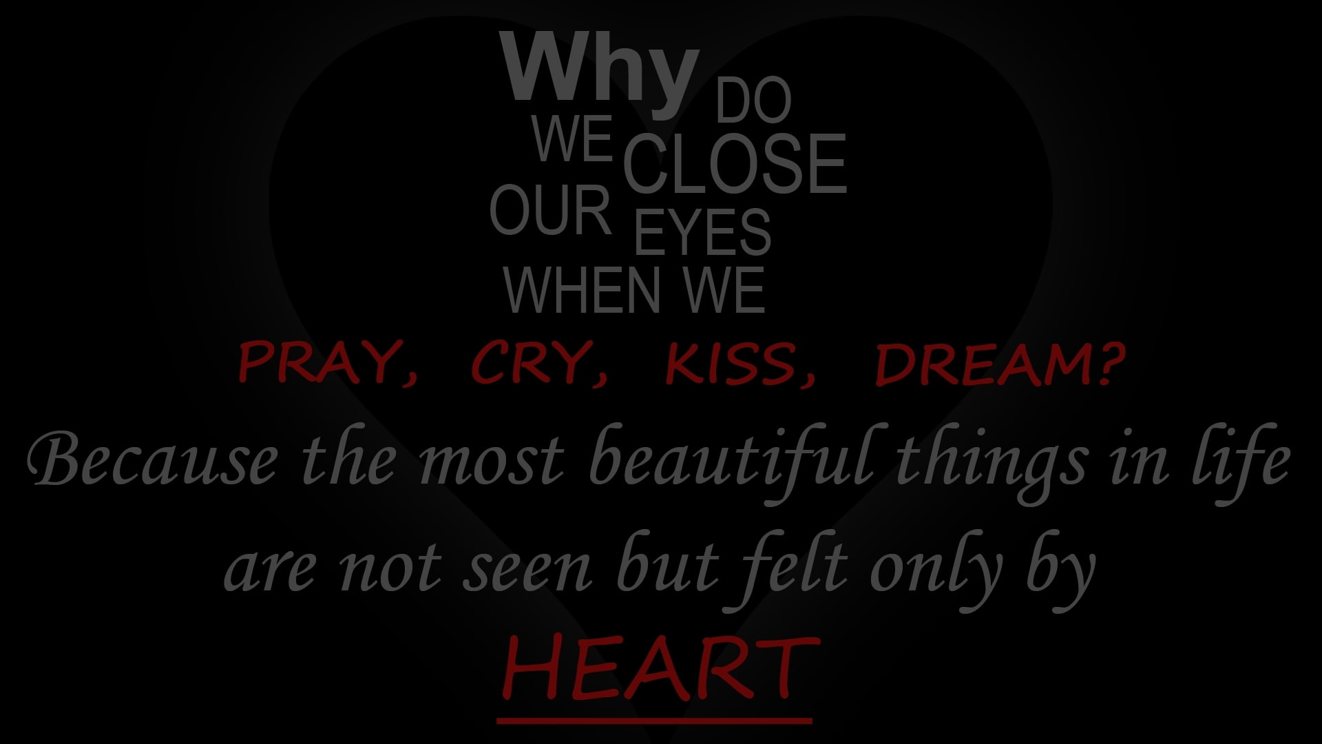 Typography, mood, quotes, bokeh, texts, 1080P, Hearts, heart, HD Wallpaper
