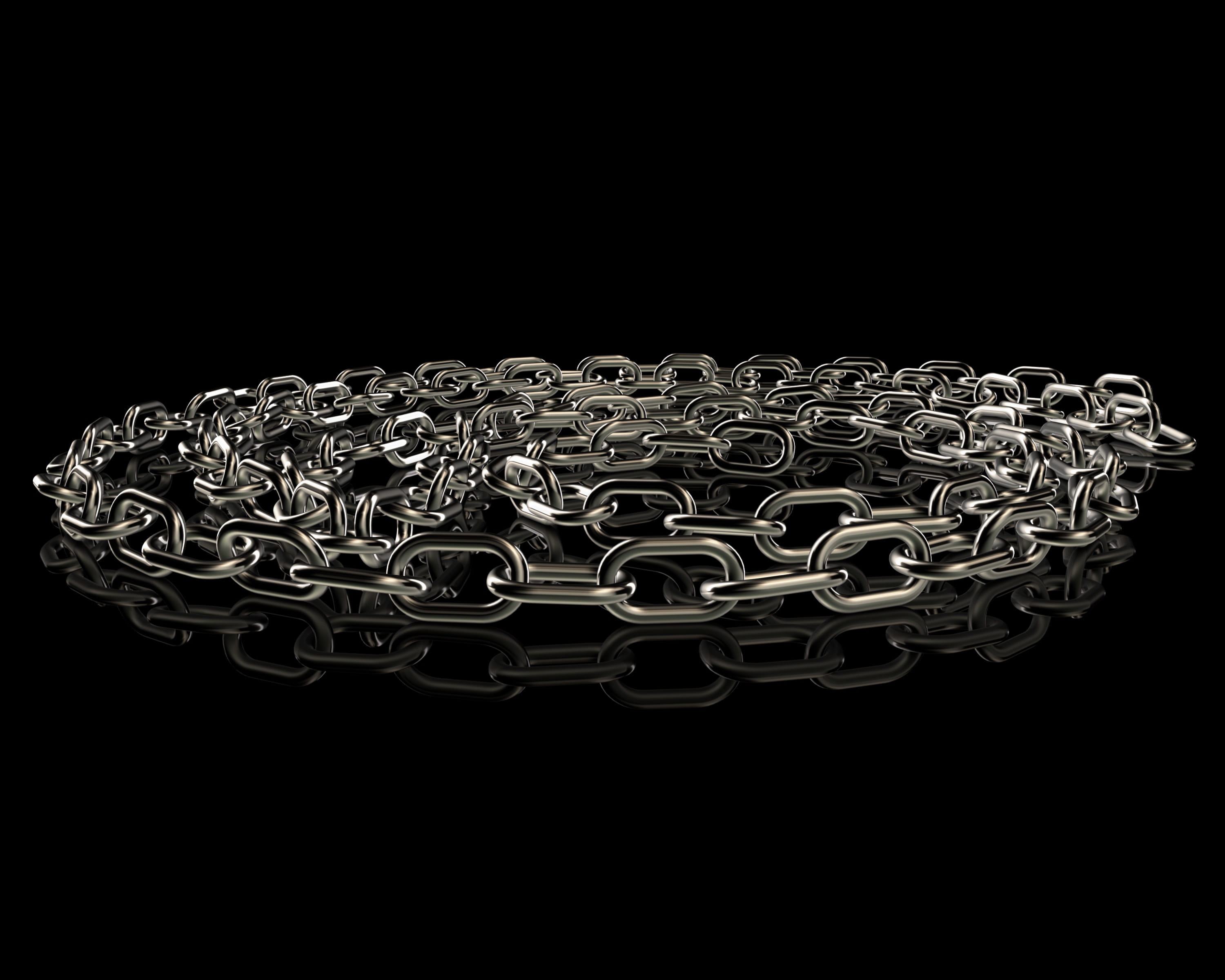 art and craft, 2K, repetition, metal, studio shot, arrangement, black background, still life, indoors, connected, power, silver - metal, metal chain, steel, HD Wallpaper